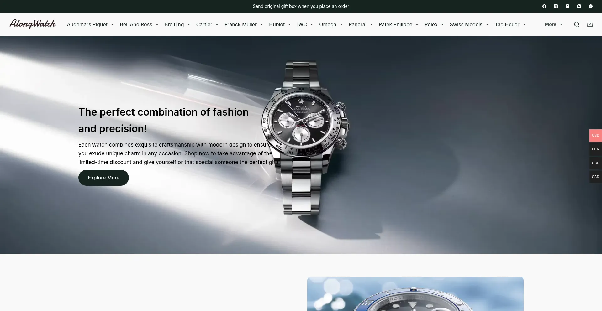 Website screenshot of Alongwatch.com