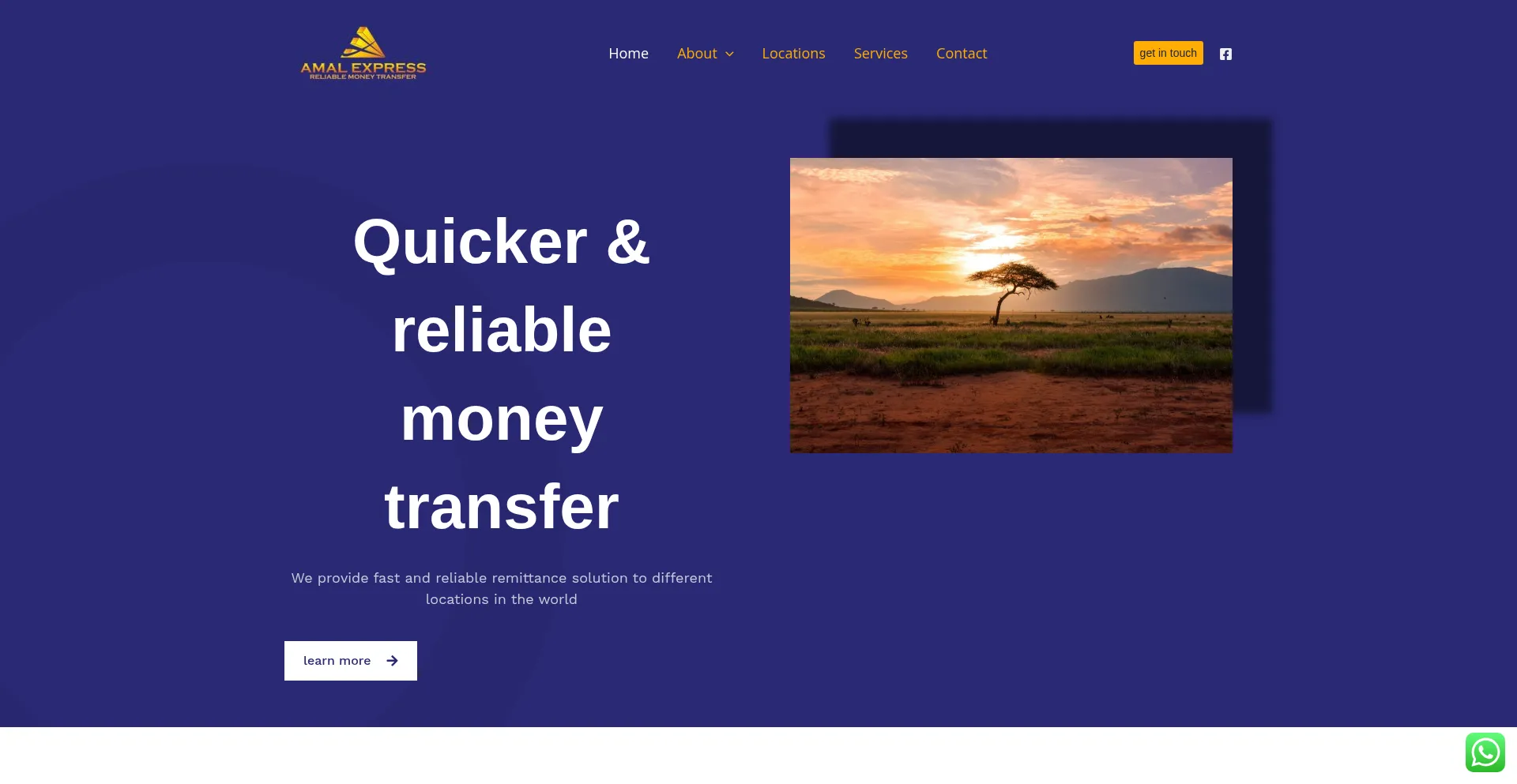 Website screenshot of Amalexpress.com