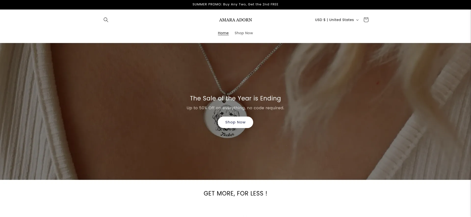 Website screenshot of Amaraadorn.com