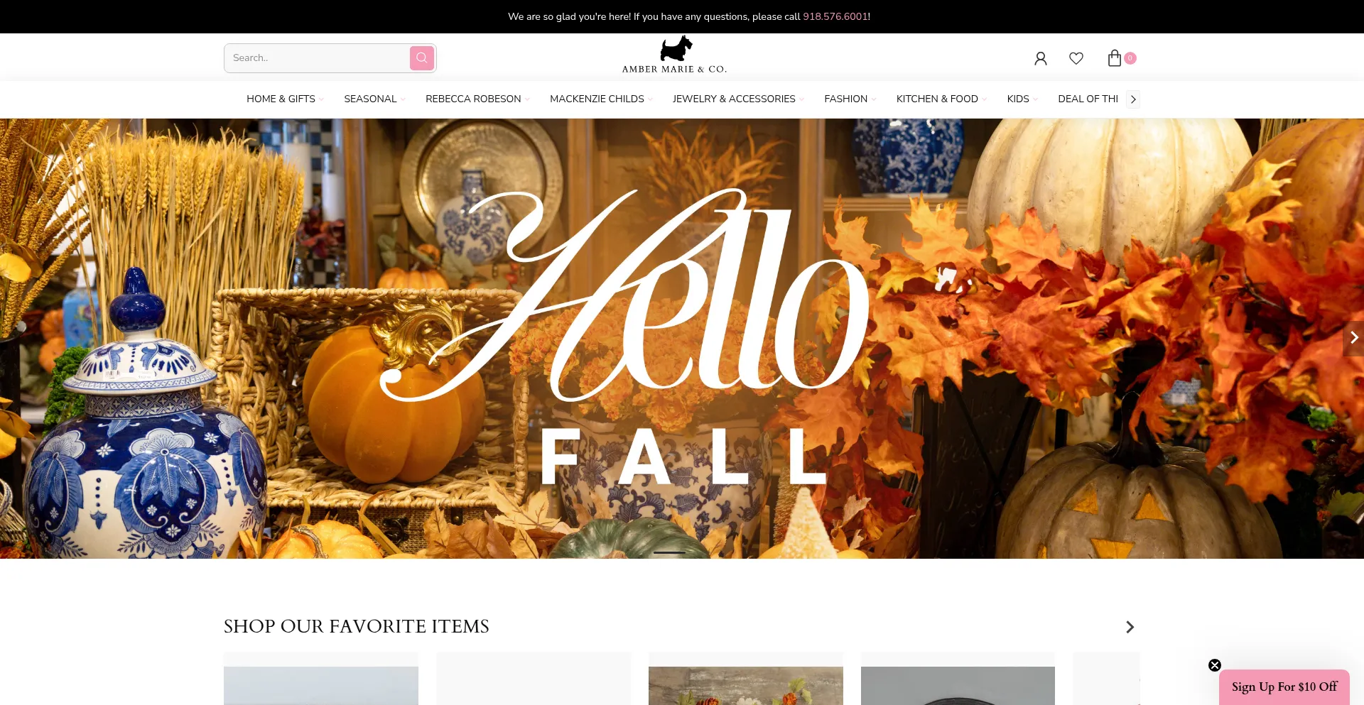 Website screenshot of Ambermarieandcompany.com