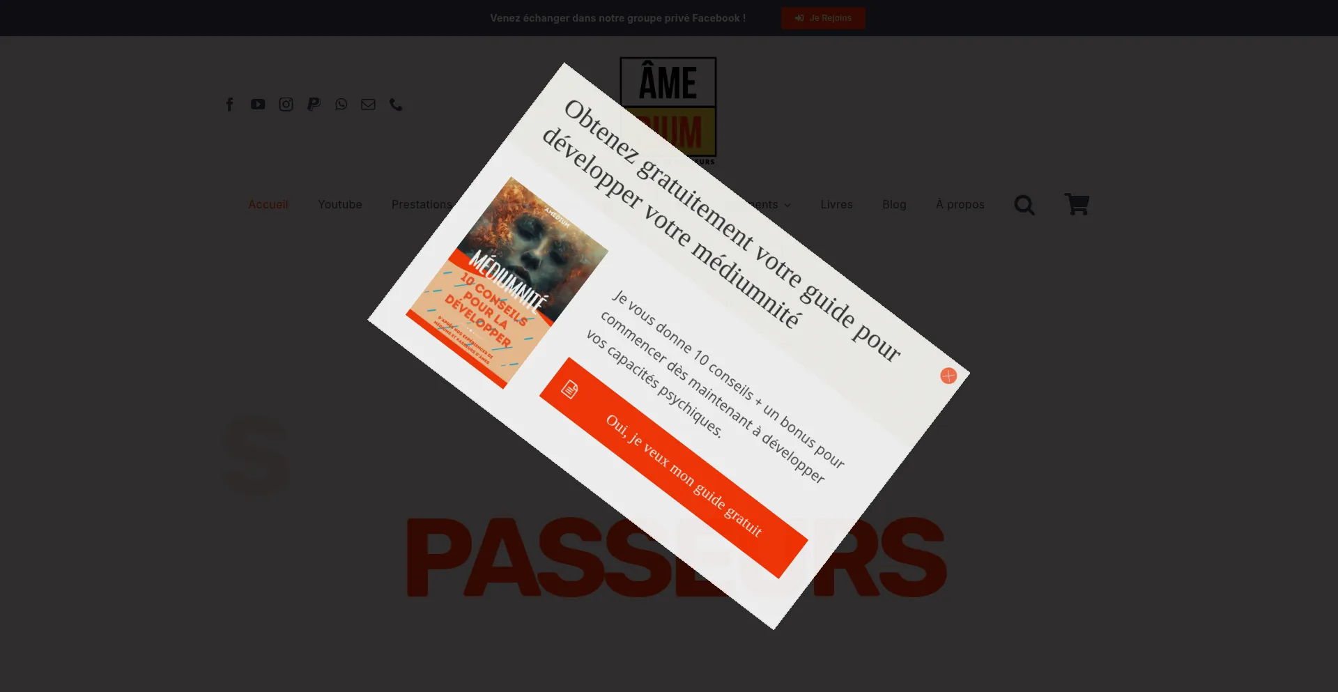 Website screenshot of Amedium.fr