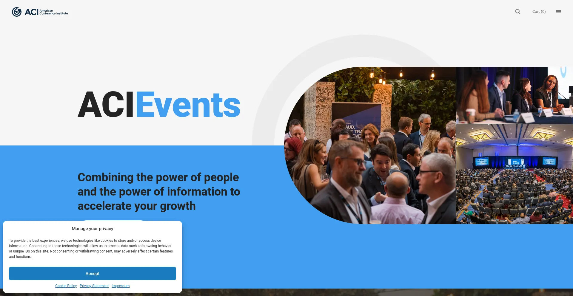 Website screenshot of Americanconference.com
