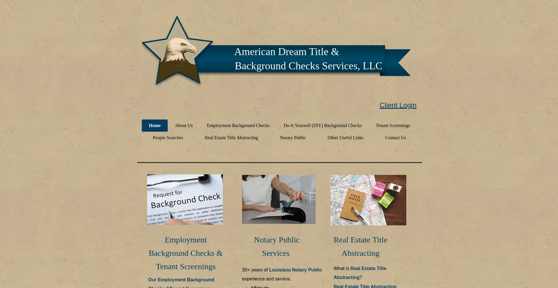 Website screenshot of Americandreamtitlebc.com