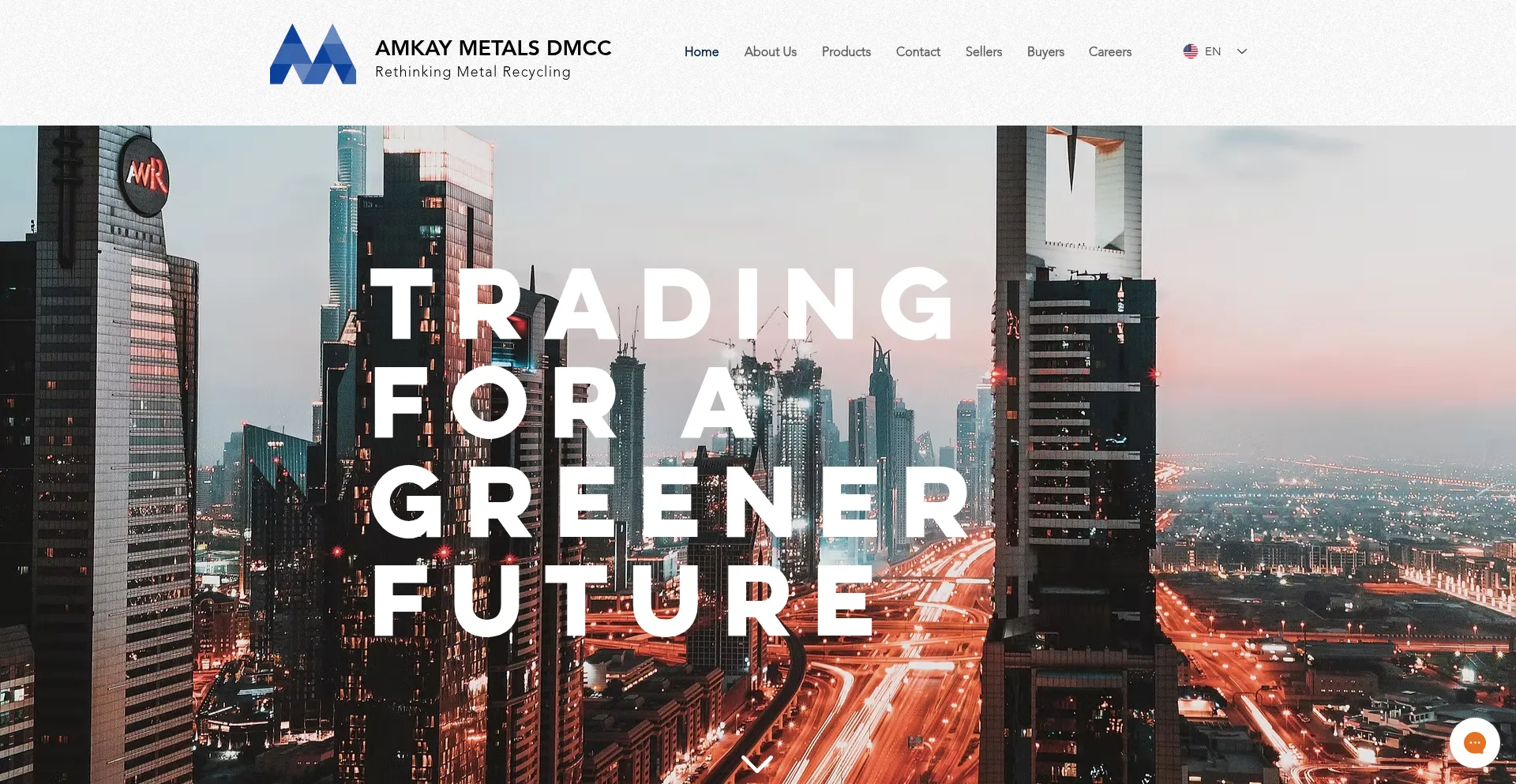 Website screenshot of Amkaymetals.com