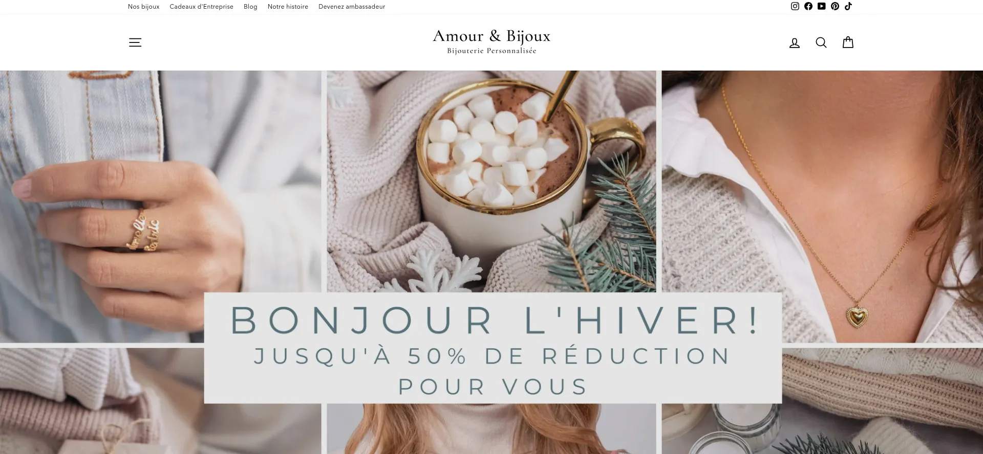 Website screenshot of Amouretbijoux.com