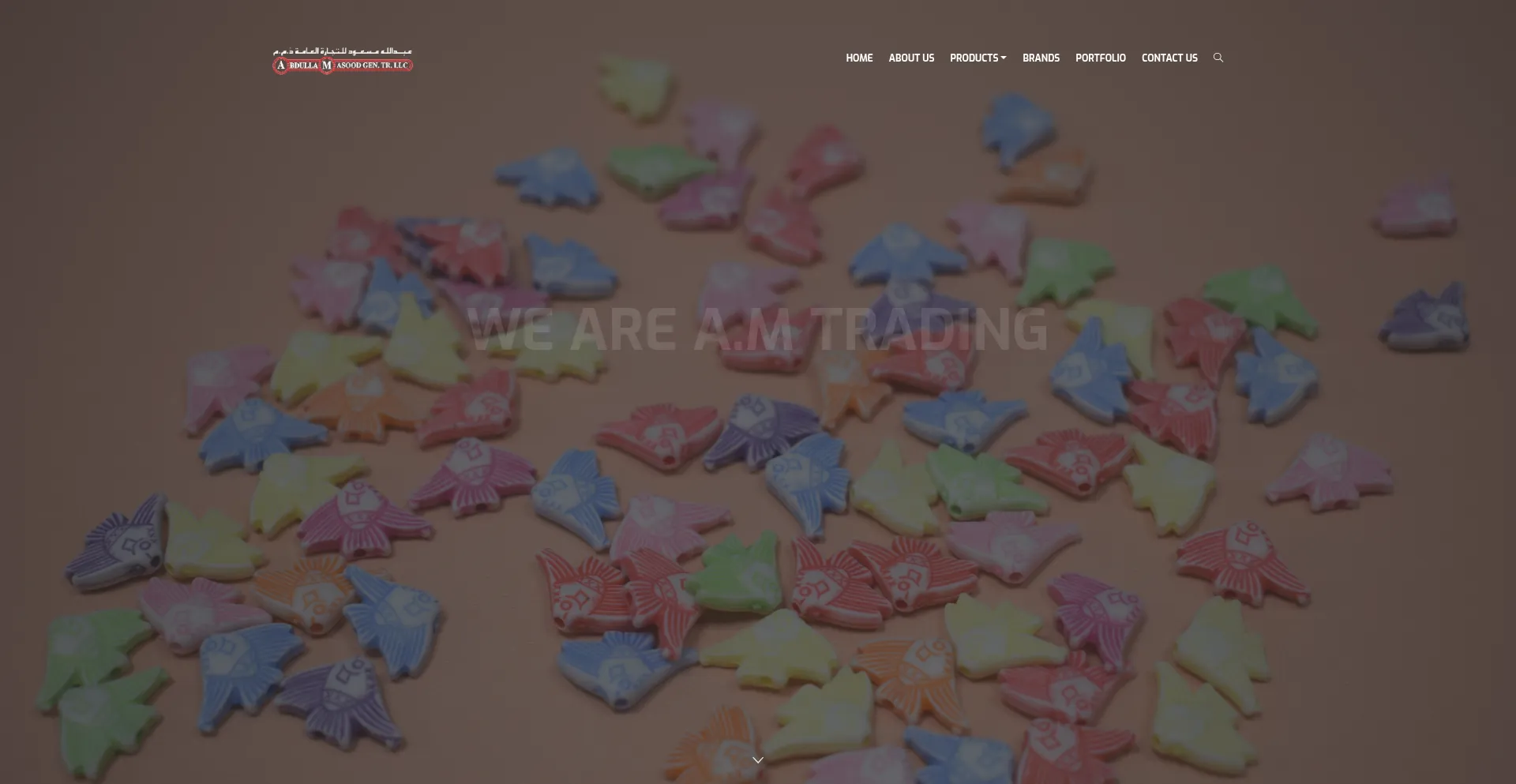 Website screenshot of Amtrading.ae