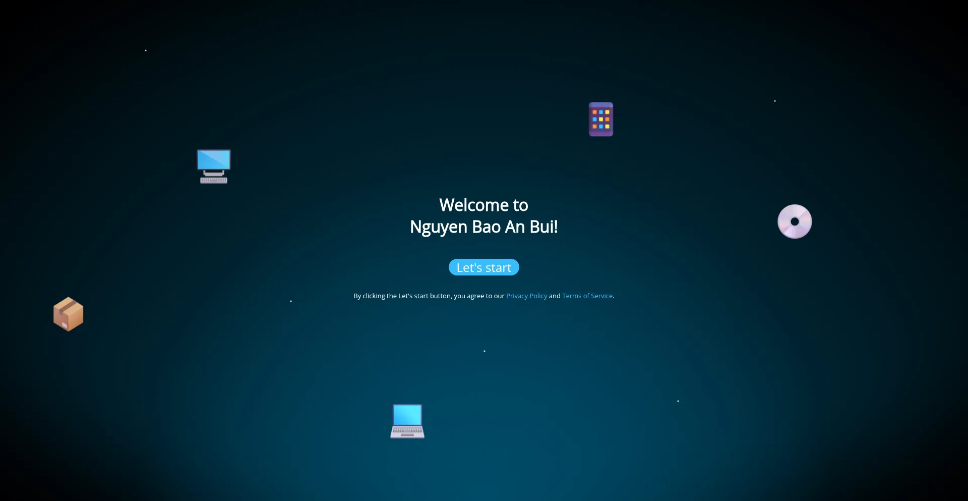 Website screenshot of Anbui.ovh