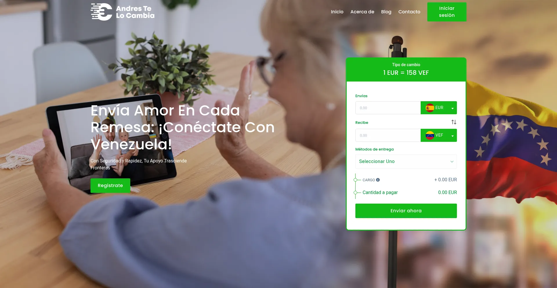 Website screenshot of Andrestelocambia.com