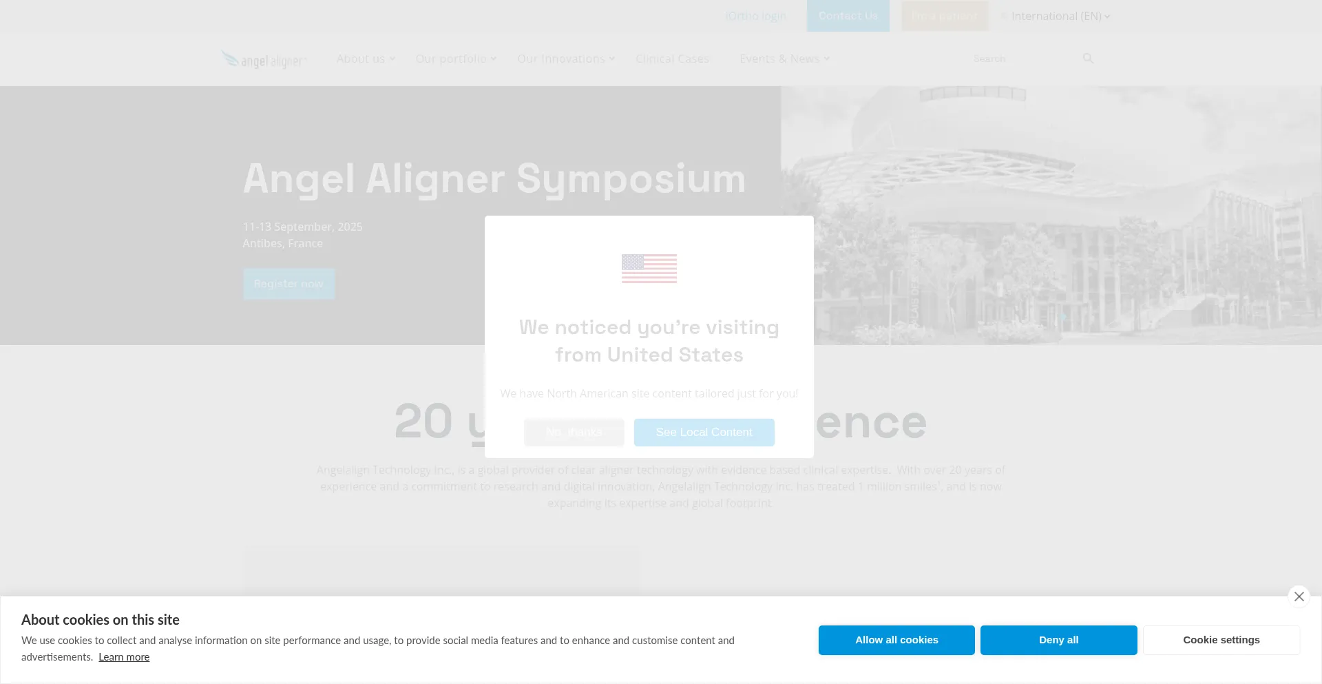 Website screenshot of Angelaligner.com