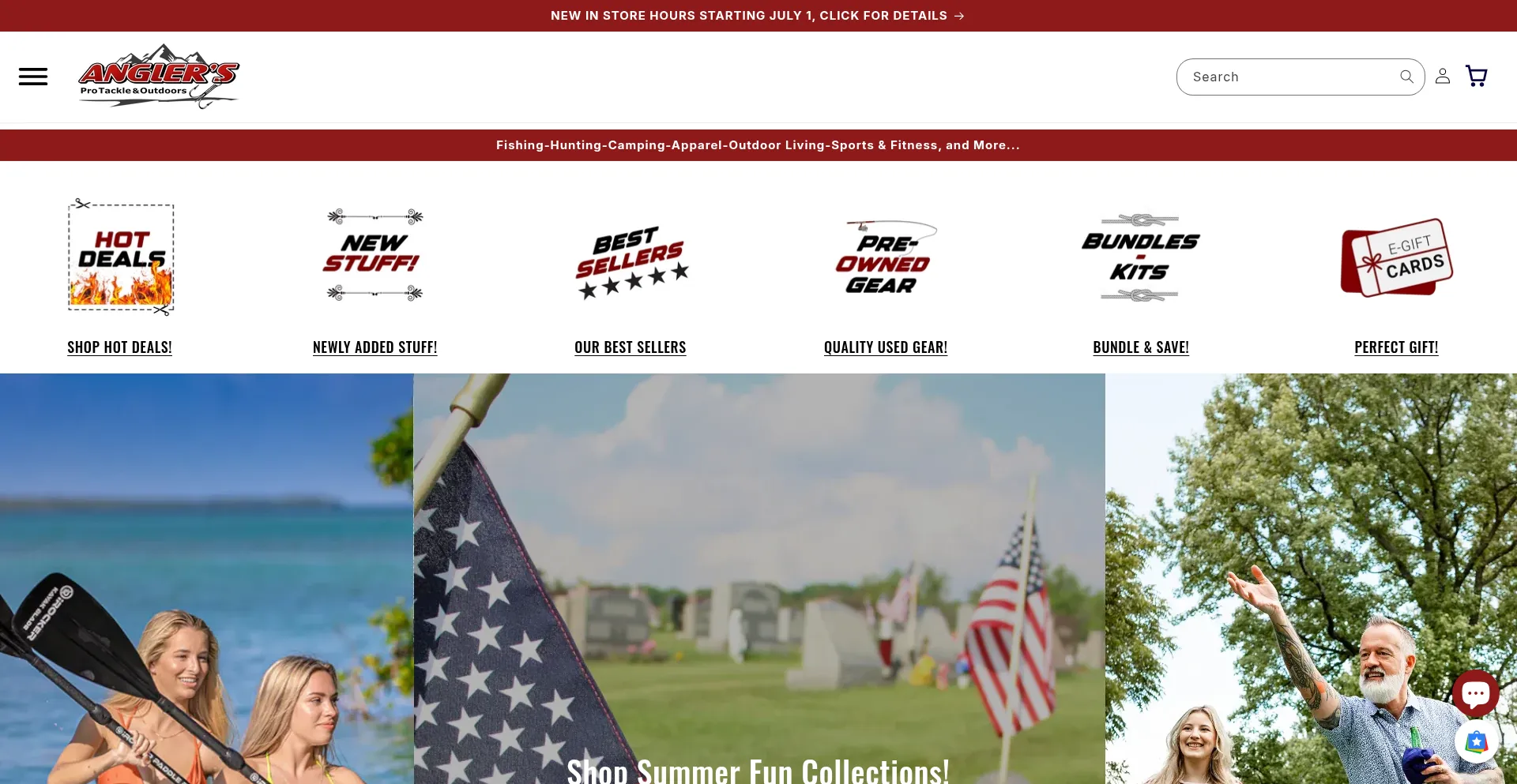 Website screenshot of Anglersprotackle.com