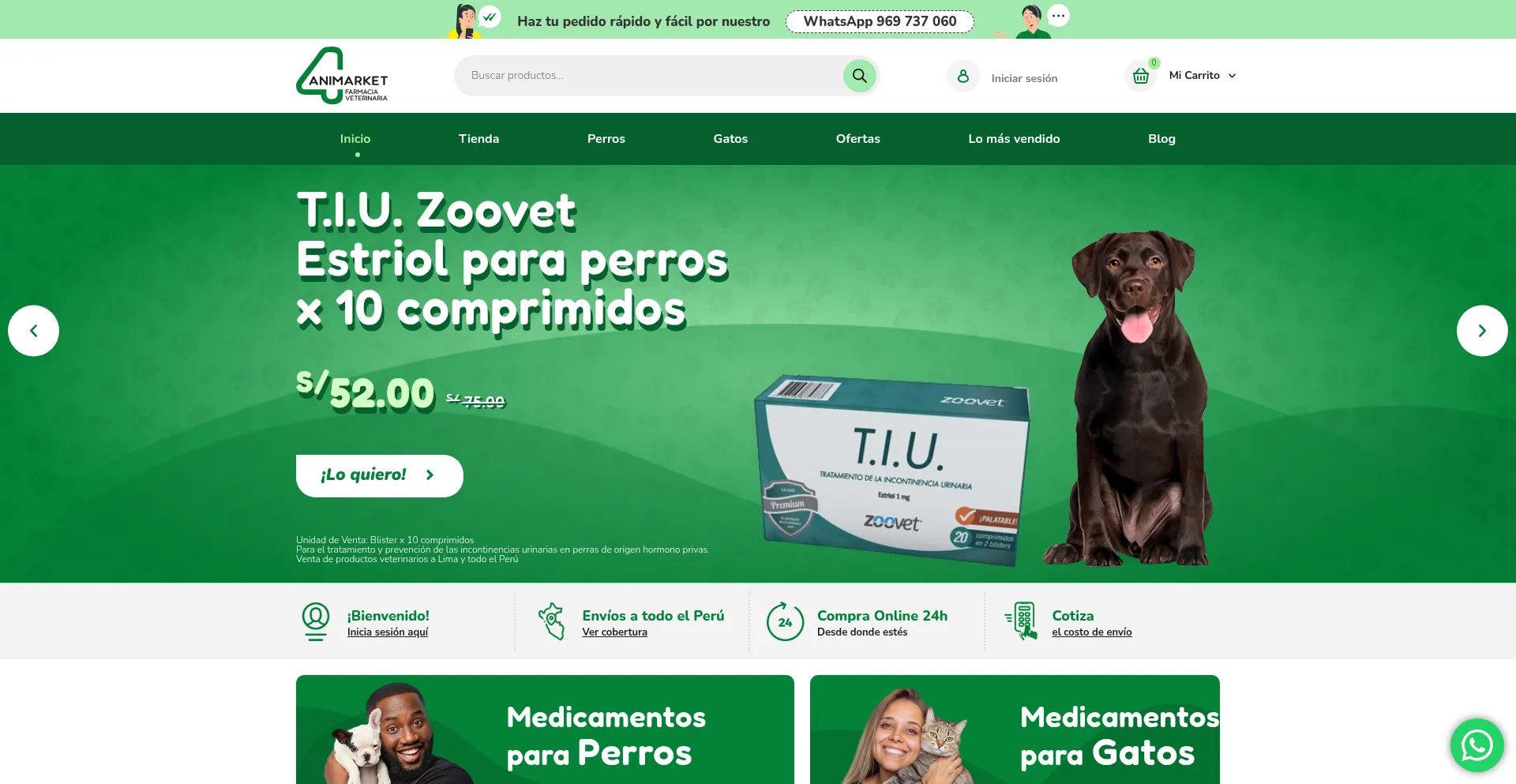 Website screenshot of Animarket.net