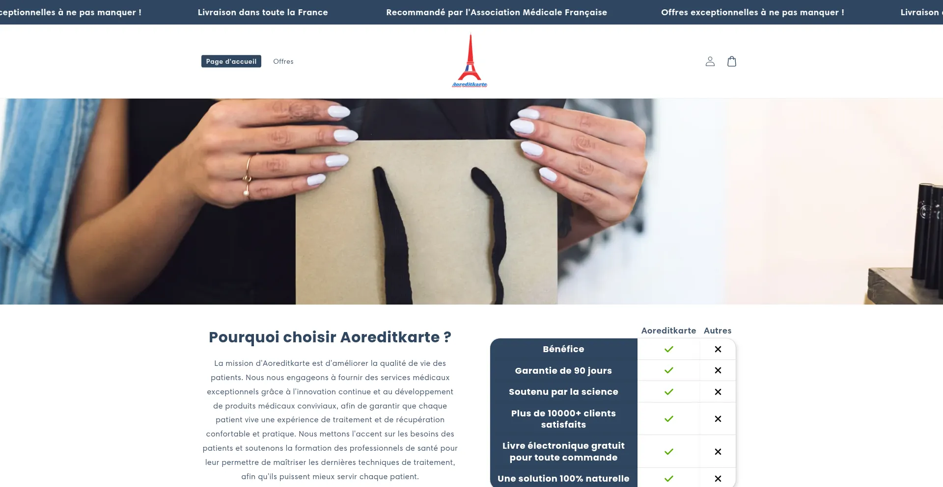 Website screenshot of Aoreditkarte.com