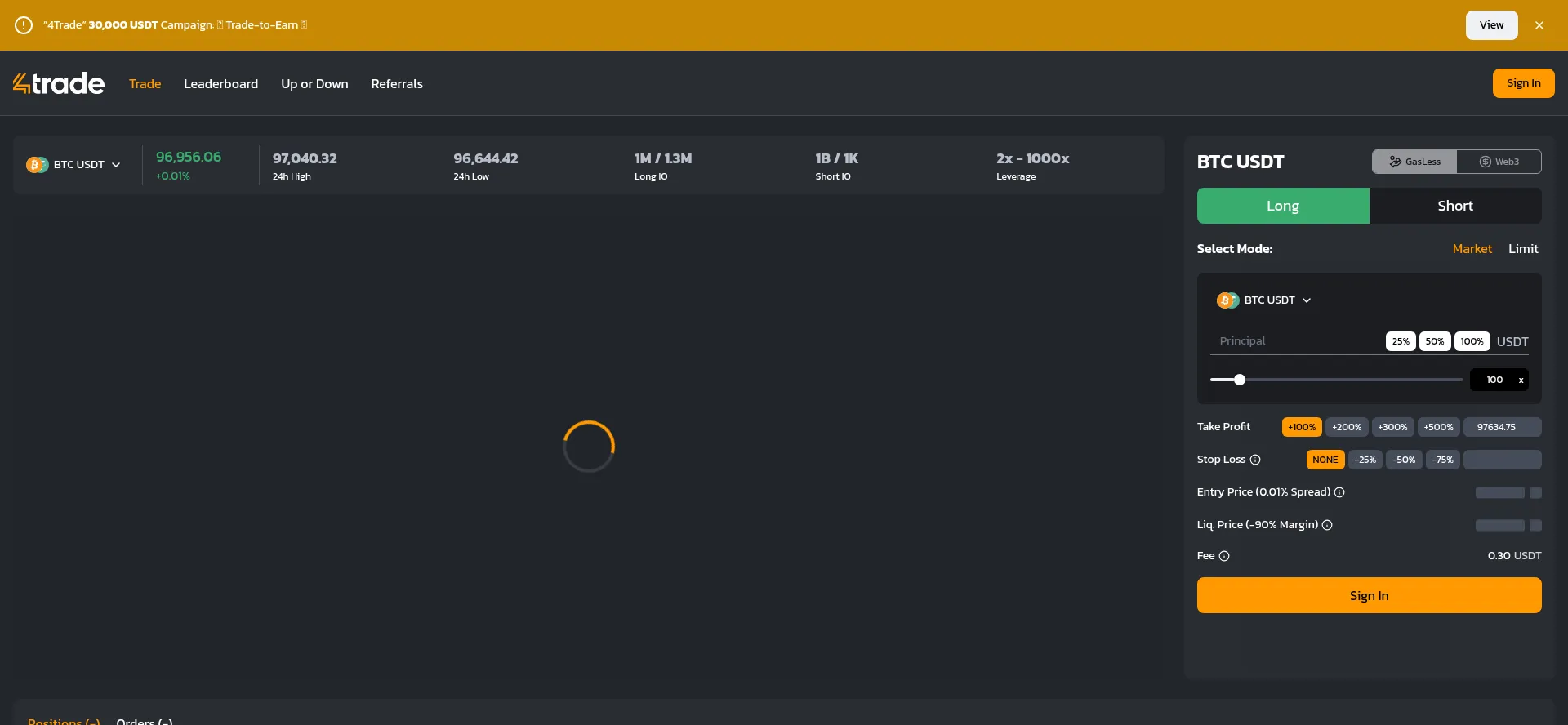 Website screenshot of App.4trade.vip