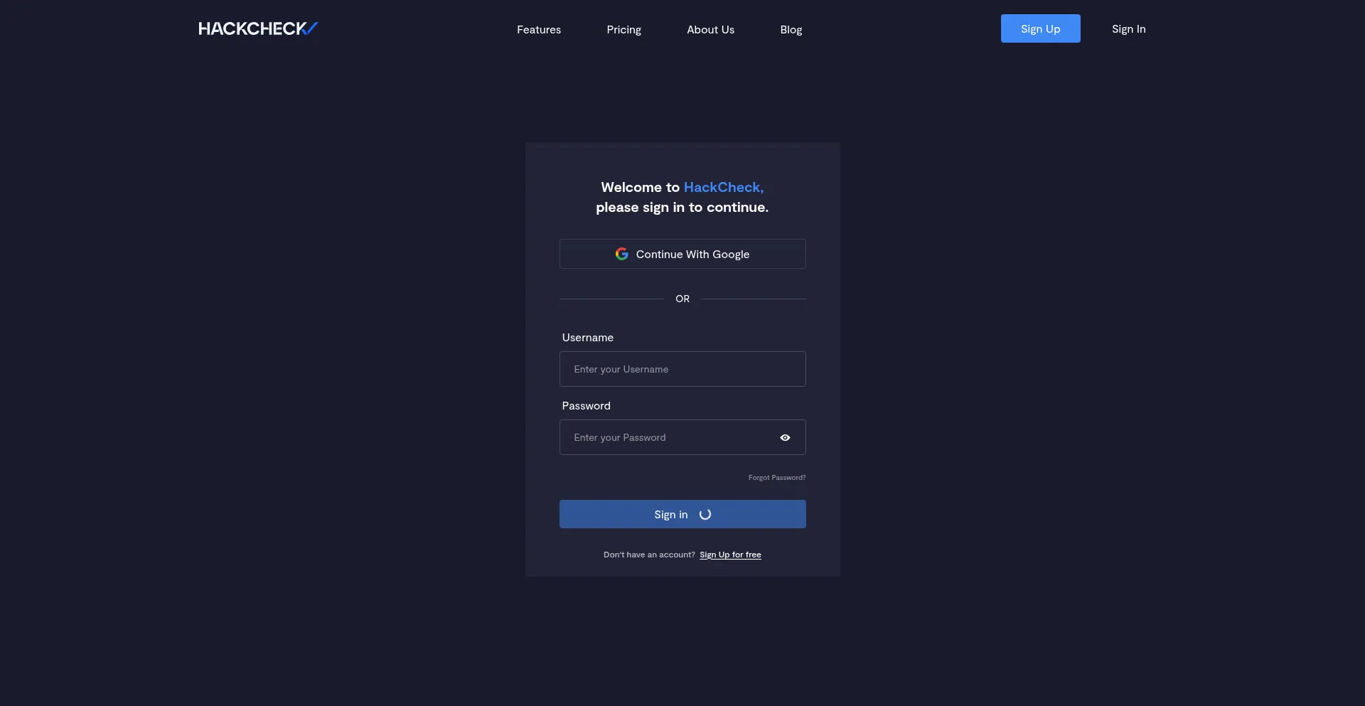 App.hackcheck.io