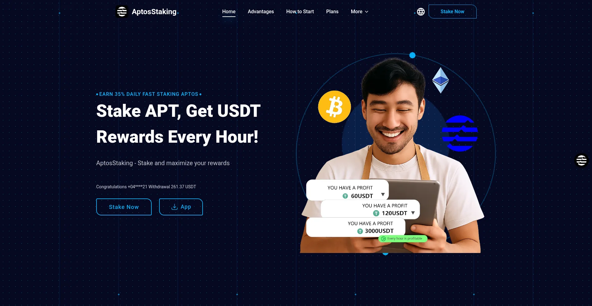 Website screenshot of Aptearnpro.com