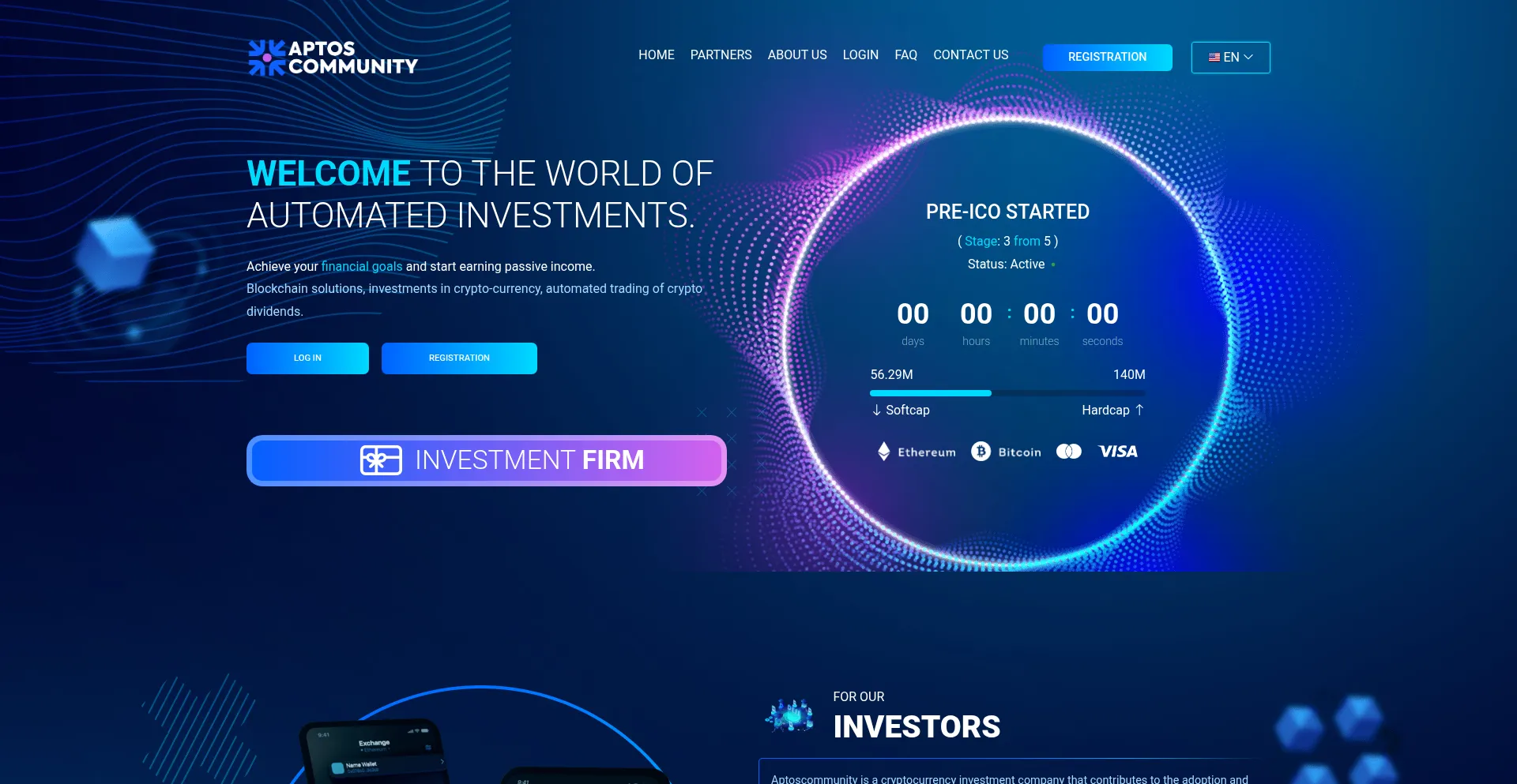 Website screenshot of Aptoscommunity.io