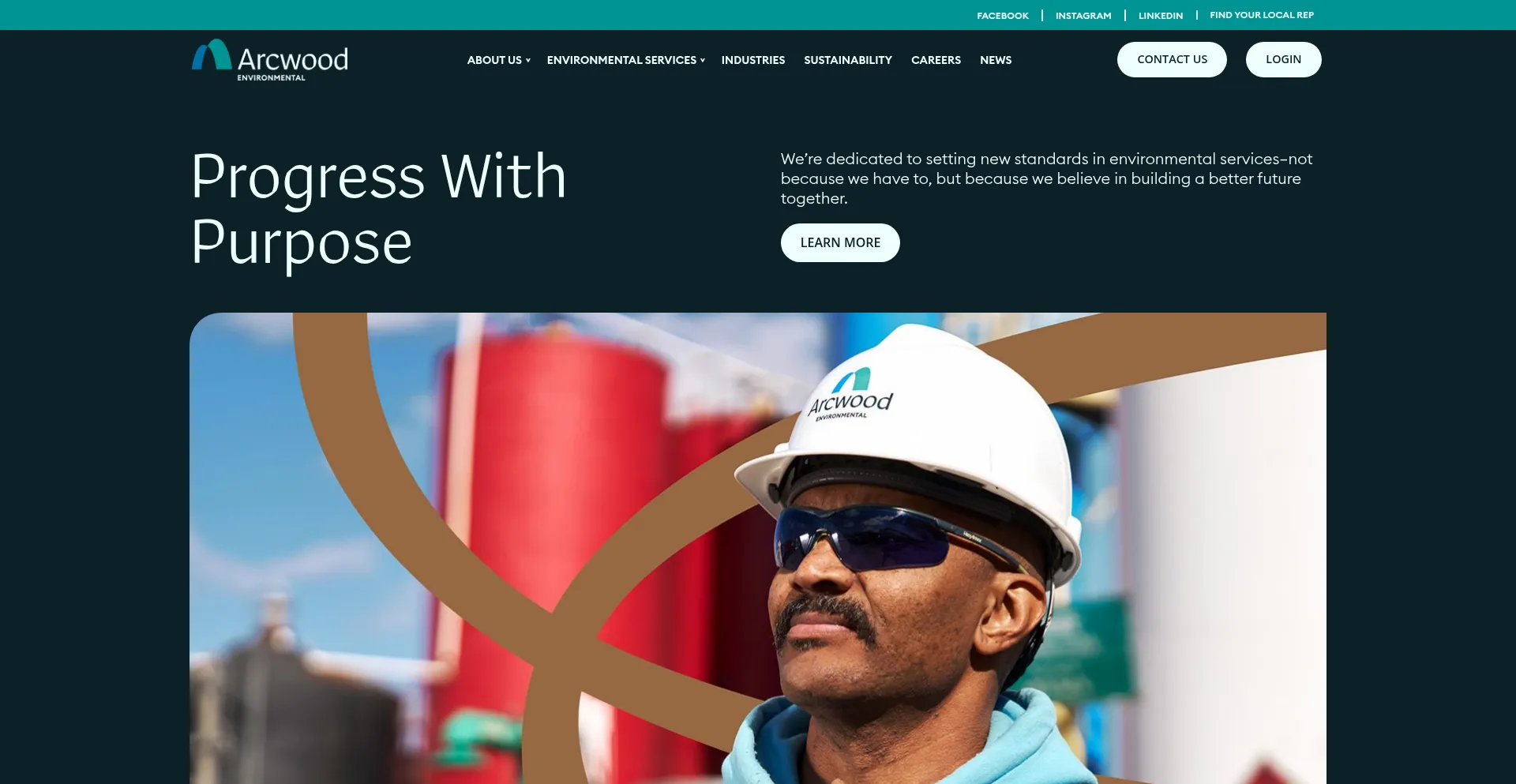 Website screenshot of Arcwoodenviro.com