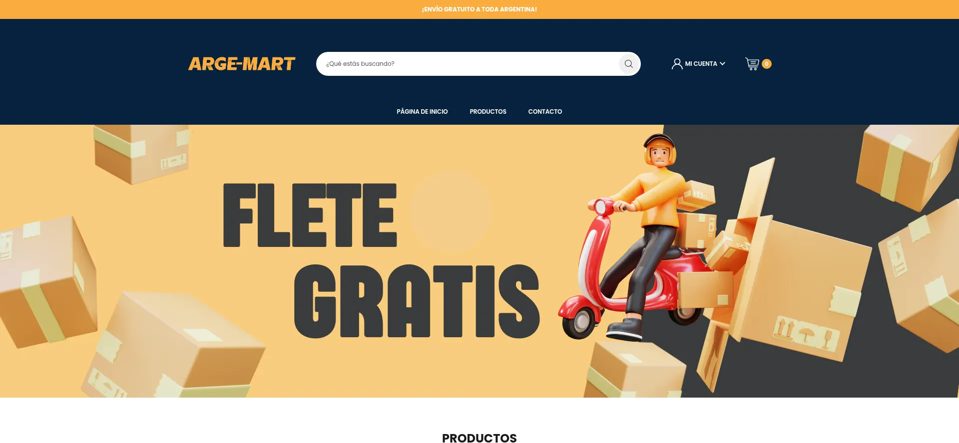 Website screenshot of Arge-mart.site