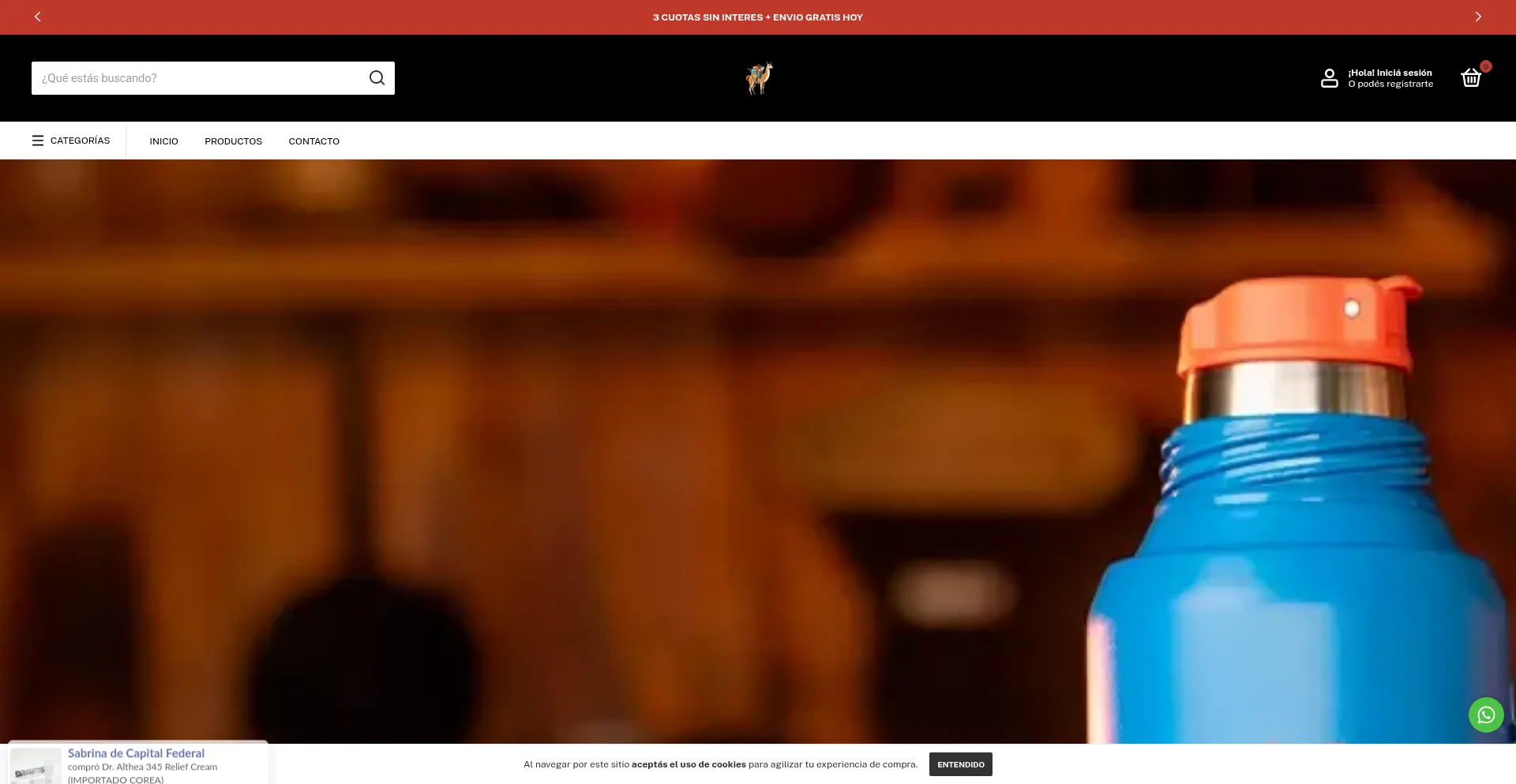 Website screenshot of Argentomarket2.mitiendanube.com