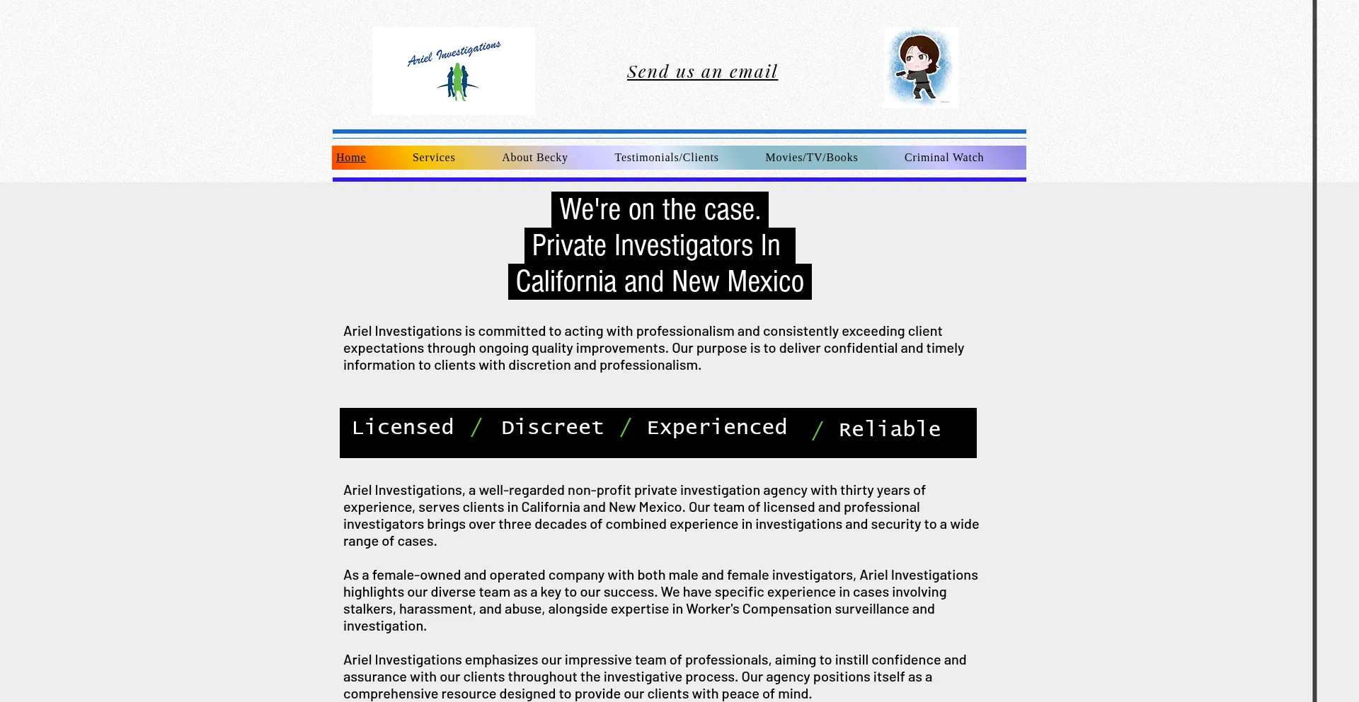 Website screenshot of Arielpi.com