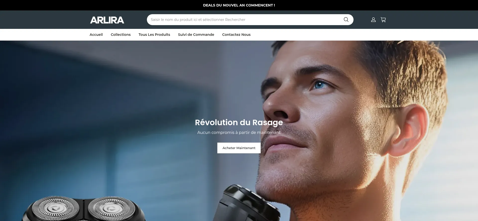 Website screenshot of Arlira.fr