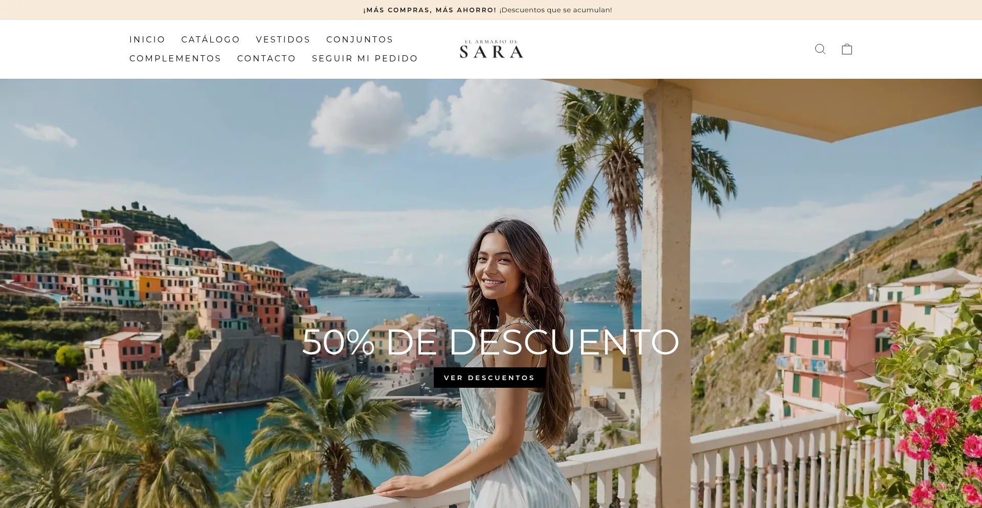 Website screenshot of Armariodesara.com