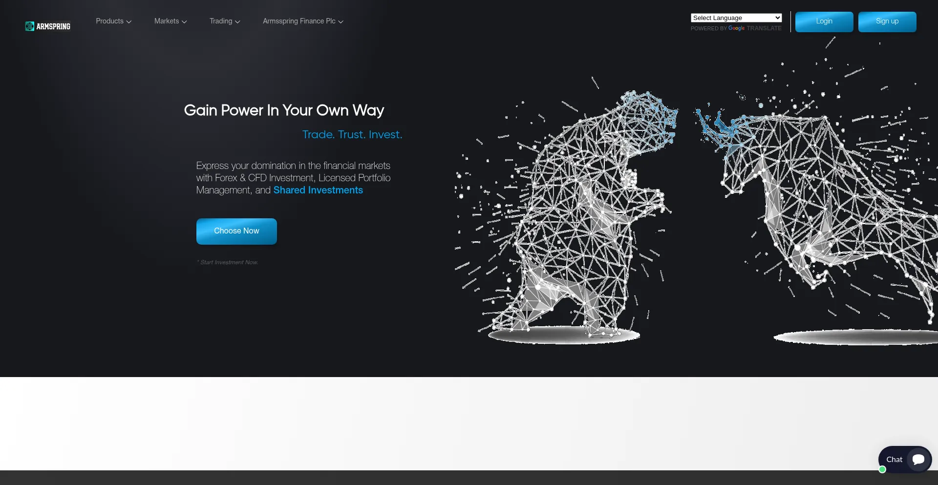 Website screenshot of Armspringfinance.org