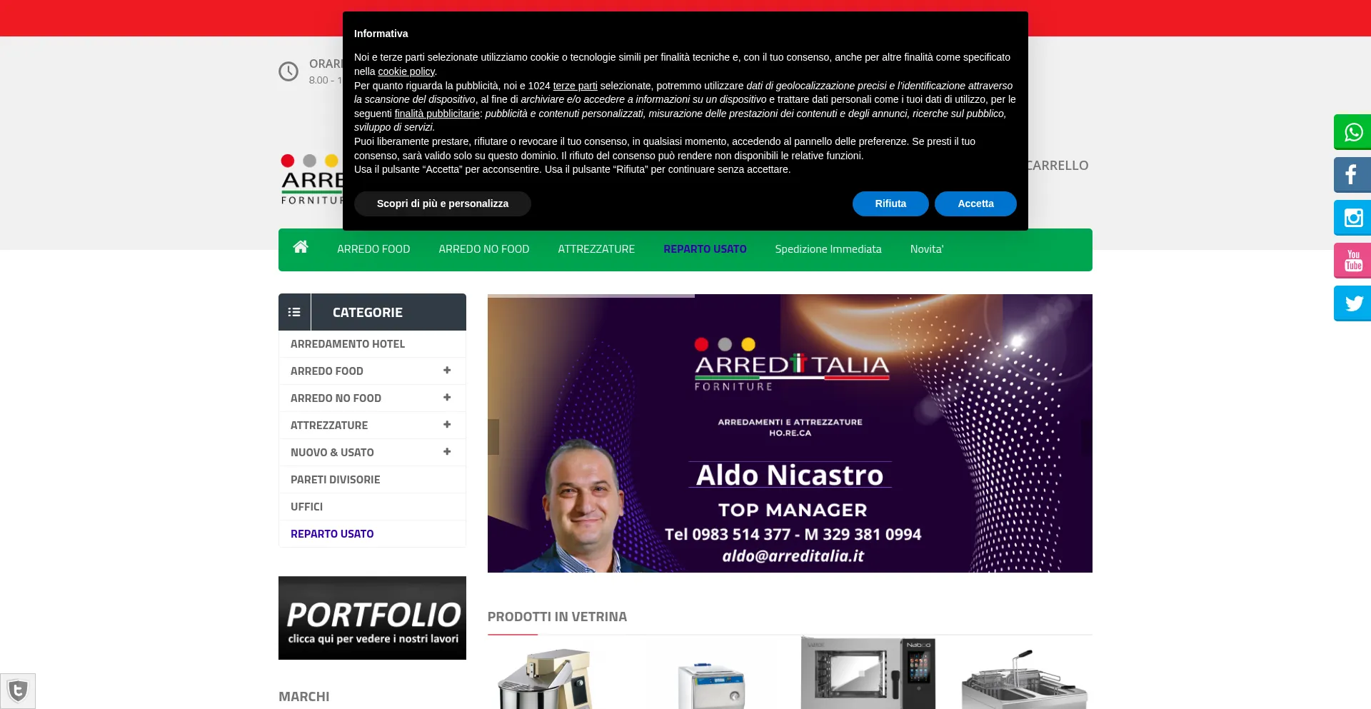 Website screenshot of Arreditalia.it