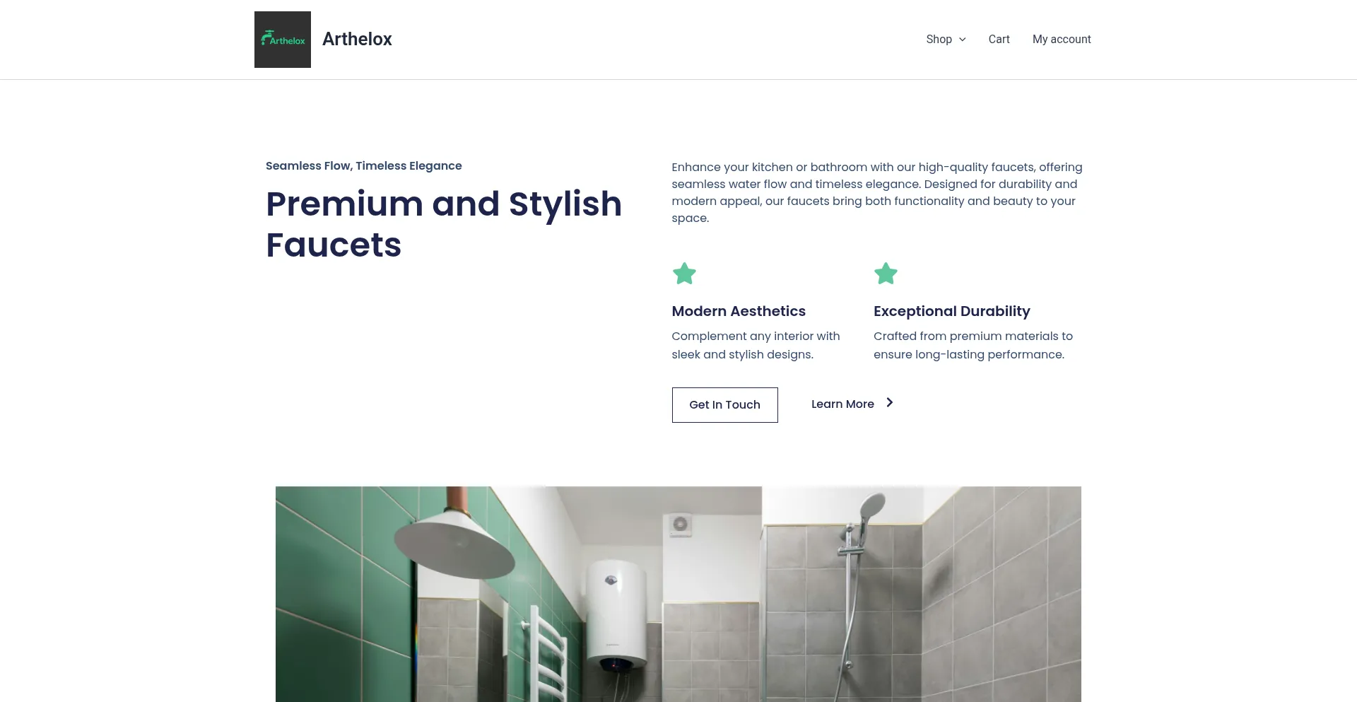 Website screenshot of Arthelox.com