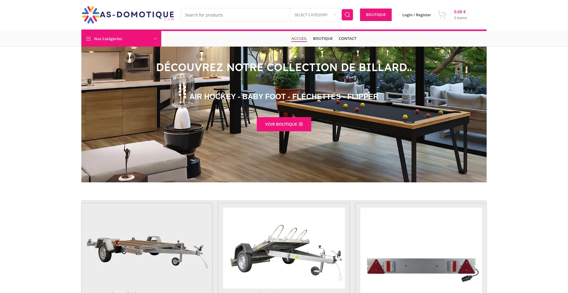 Website screenshot of As-domotique.com