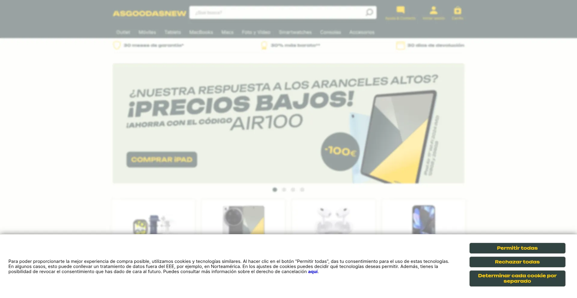 Website screenshot of Asgoodasnew.es