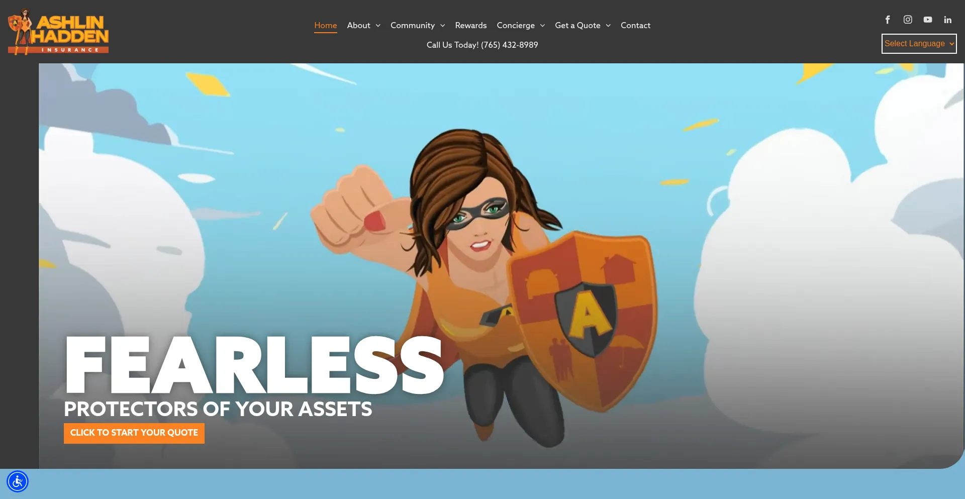 Website screenshot of Ashlinprotectsmyassets.com
