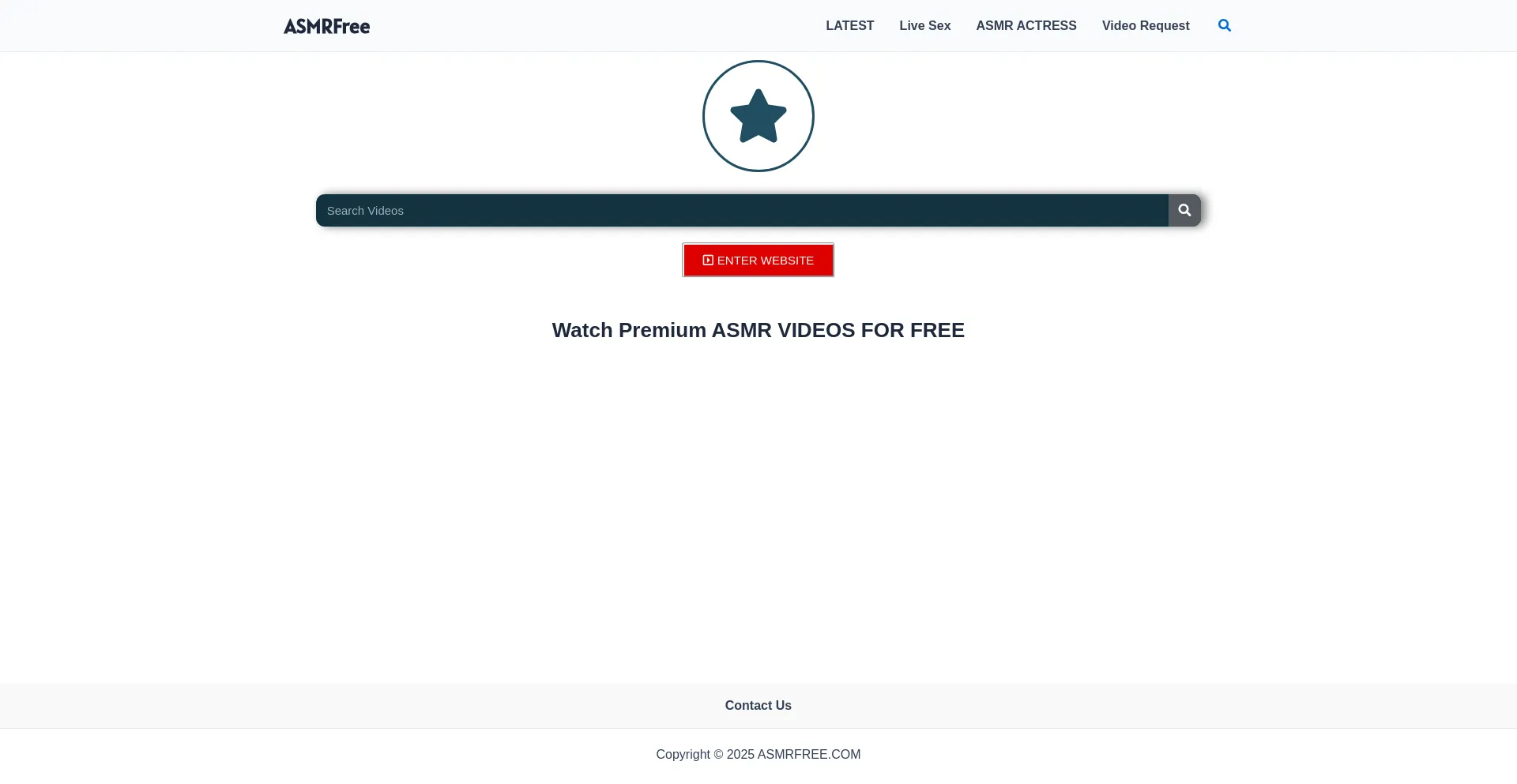 Website screenshot of Asmrfree.com