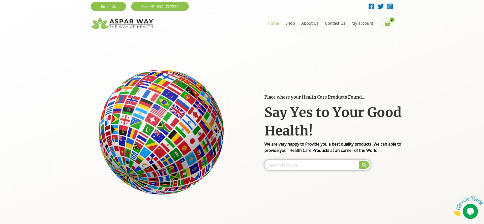 Website screenshot of Asparway.com