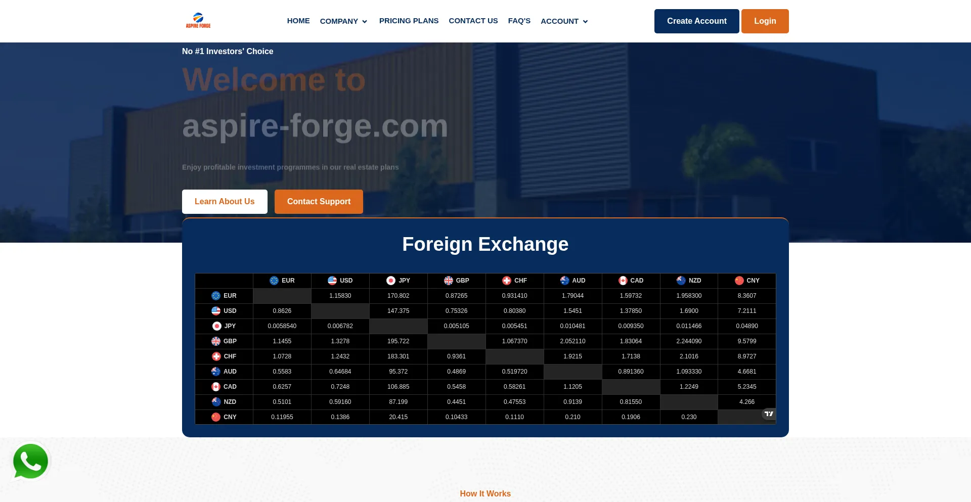 Website screenshot of Aspire-forge.com