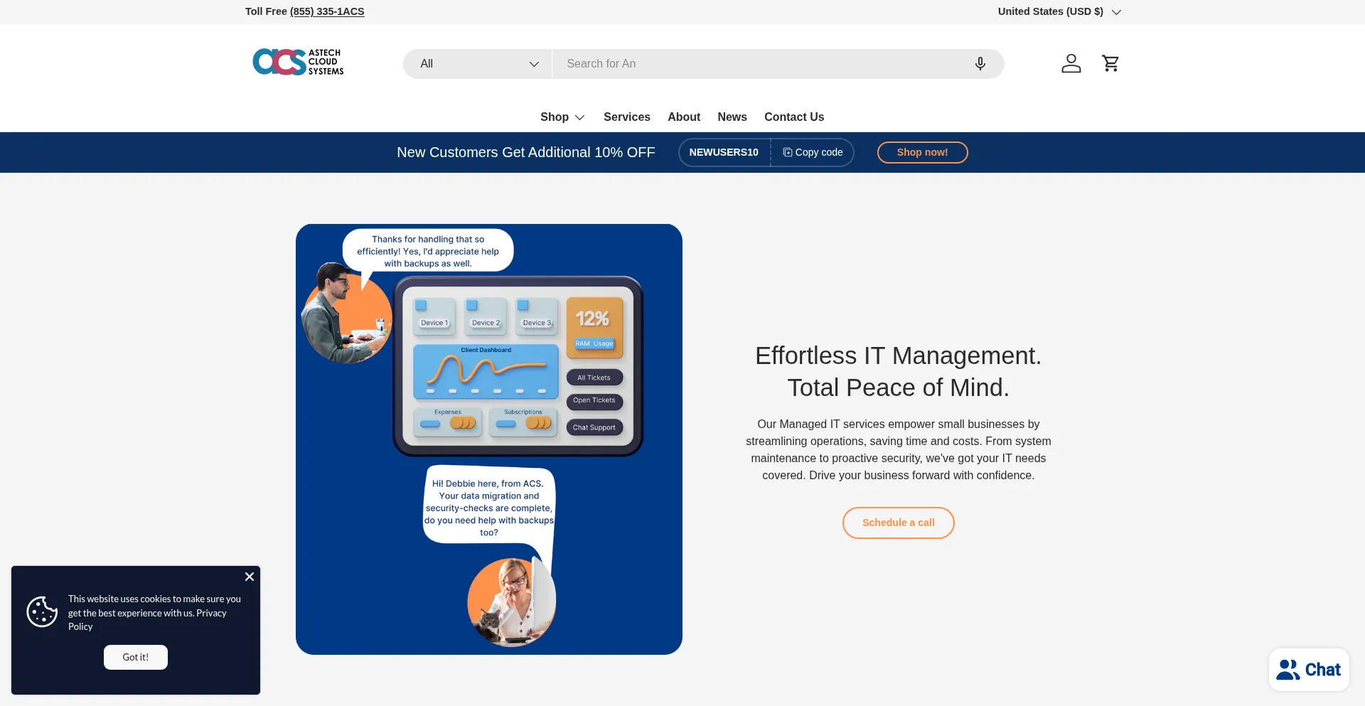 Astechcloudsystems.com Screenshot