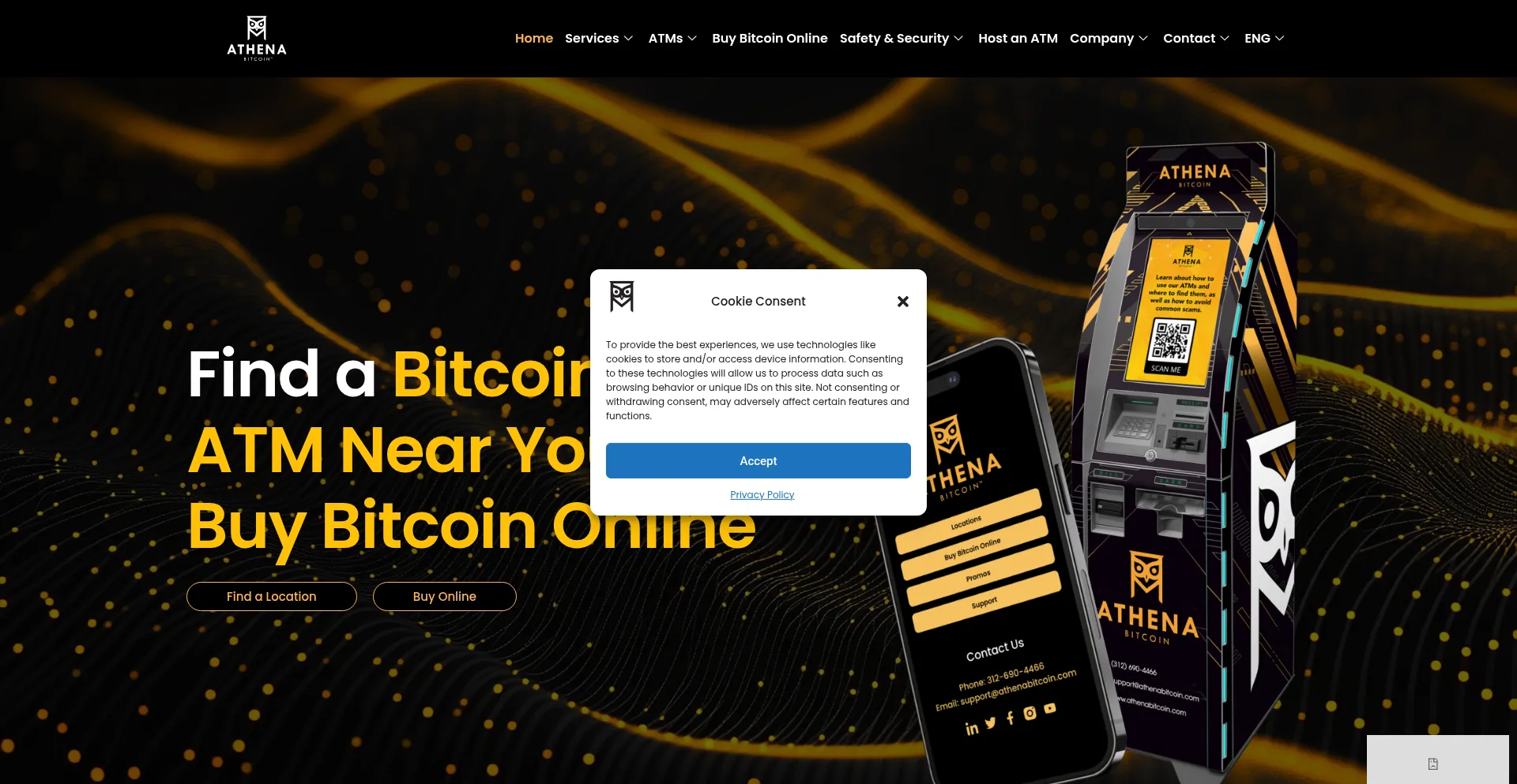 Athenabitcoin.com Screenshot