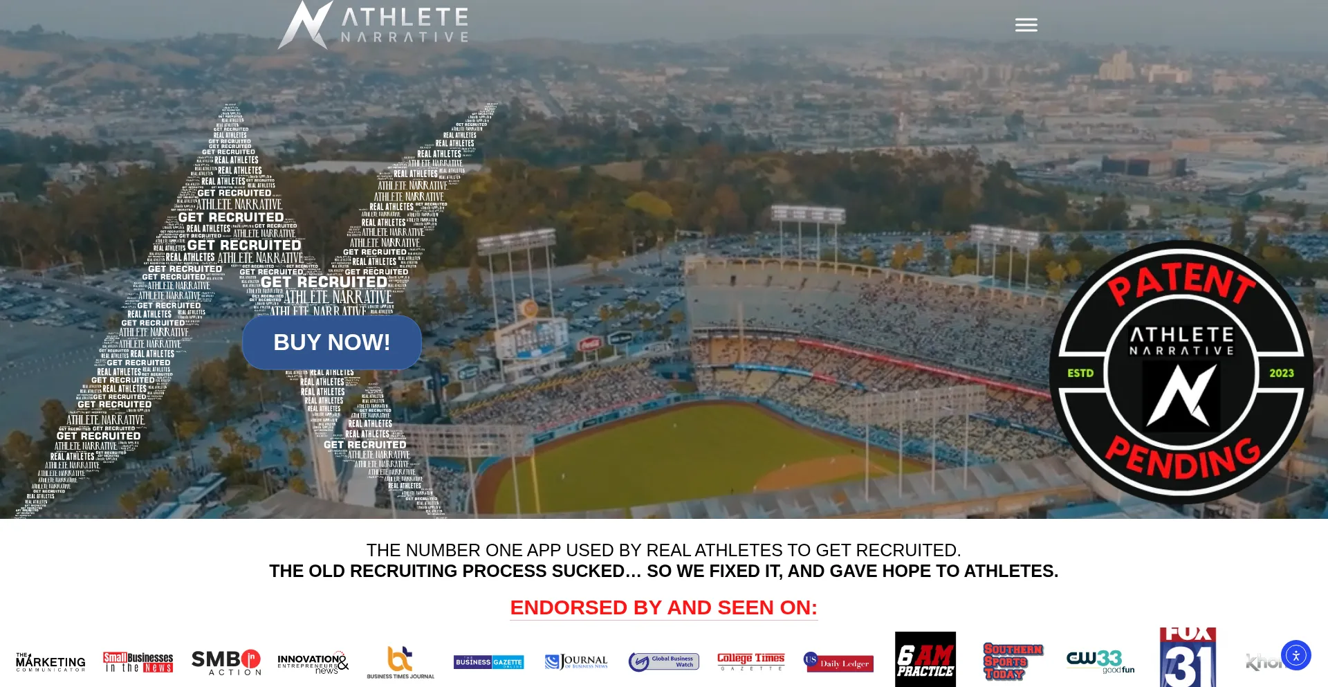 Athletenarrative.com Screenshot