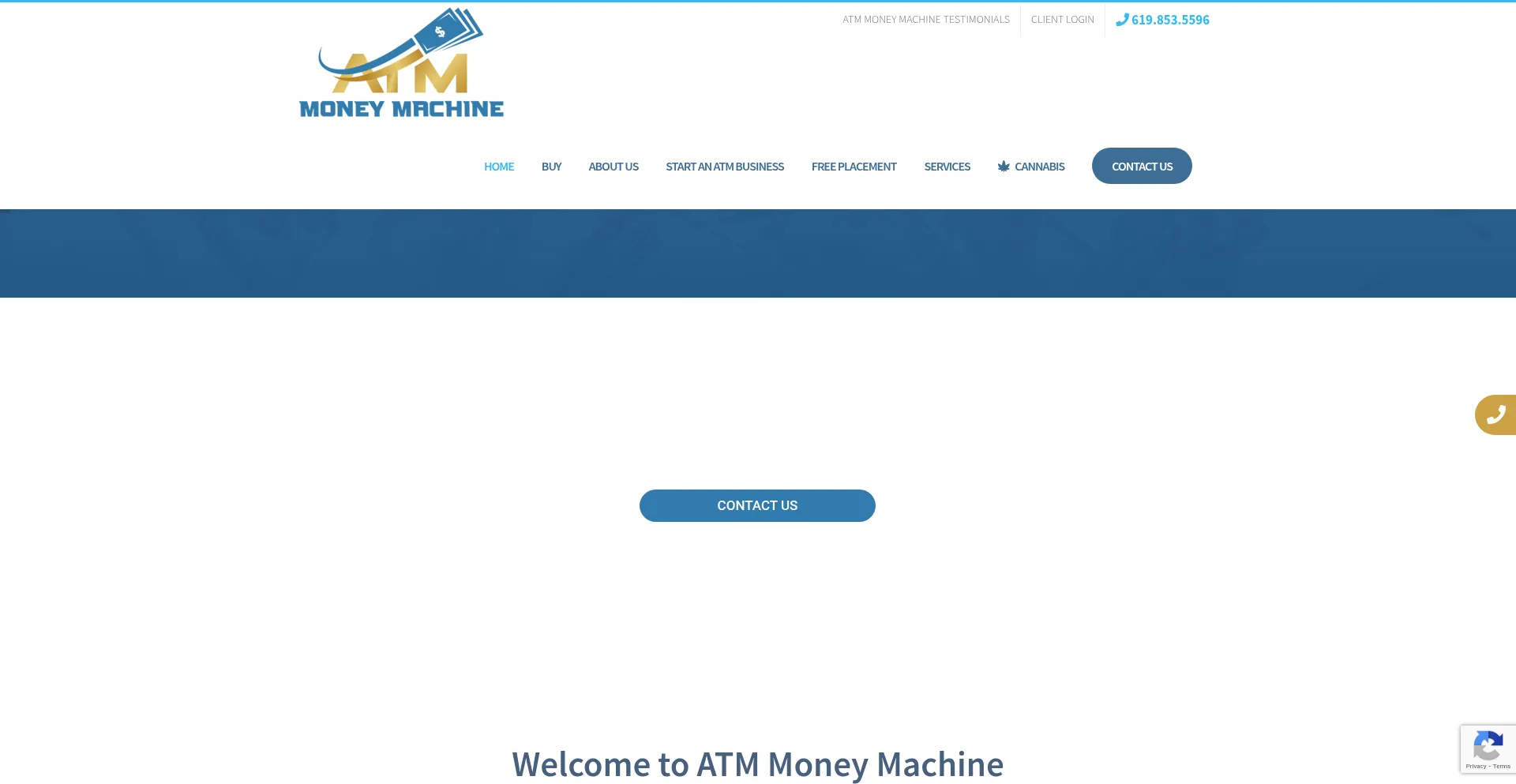 Website screenshot of Atmmoneymachine.com