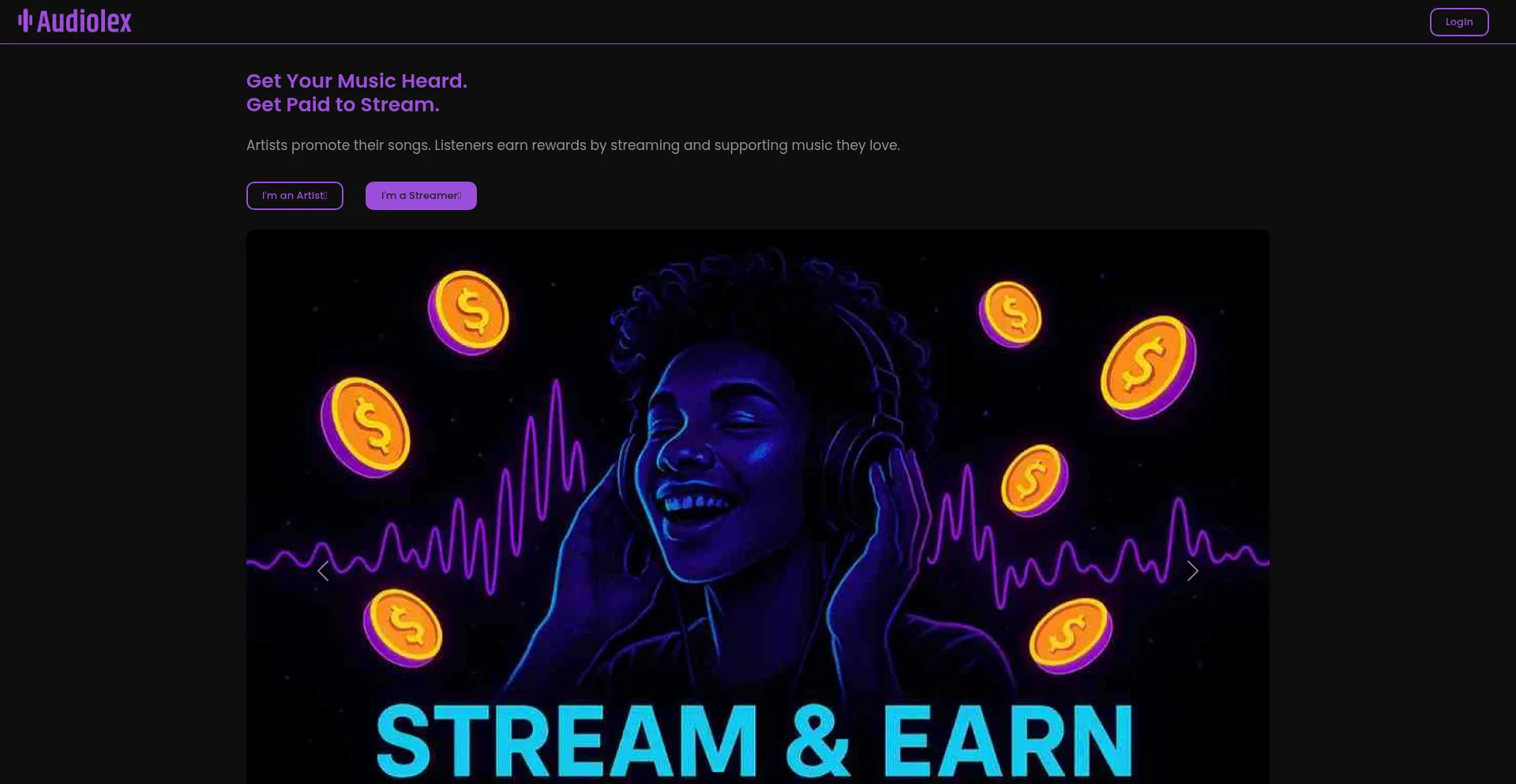 Website screenshot of Audiolex.top