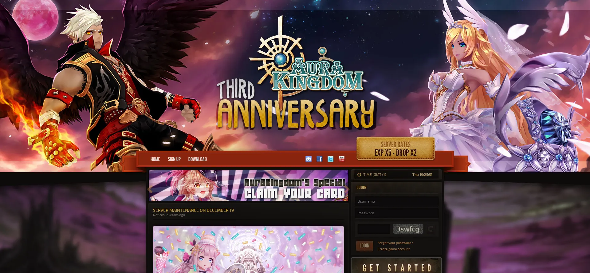 Website screenshot of Aurakingdom.to