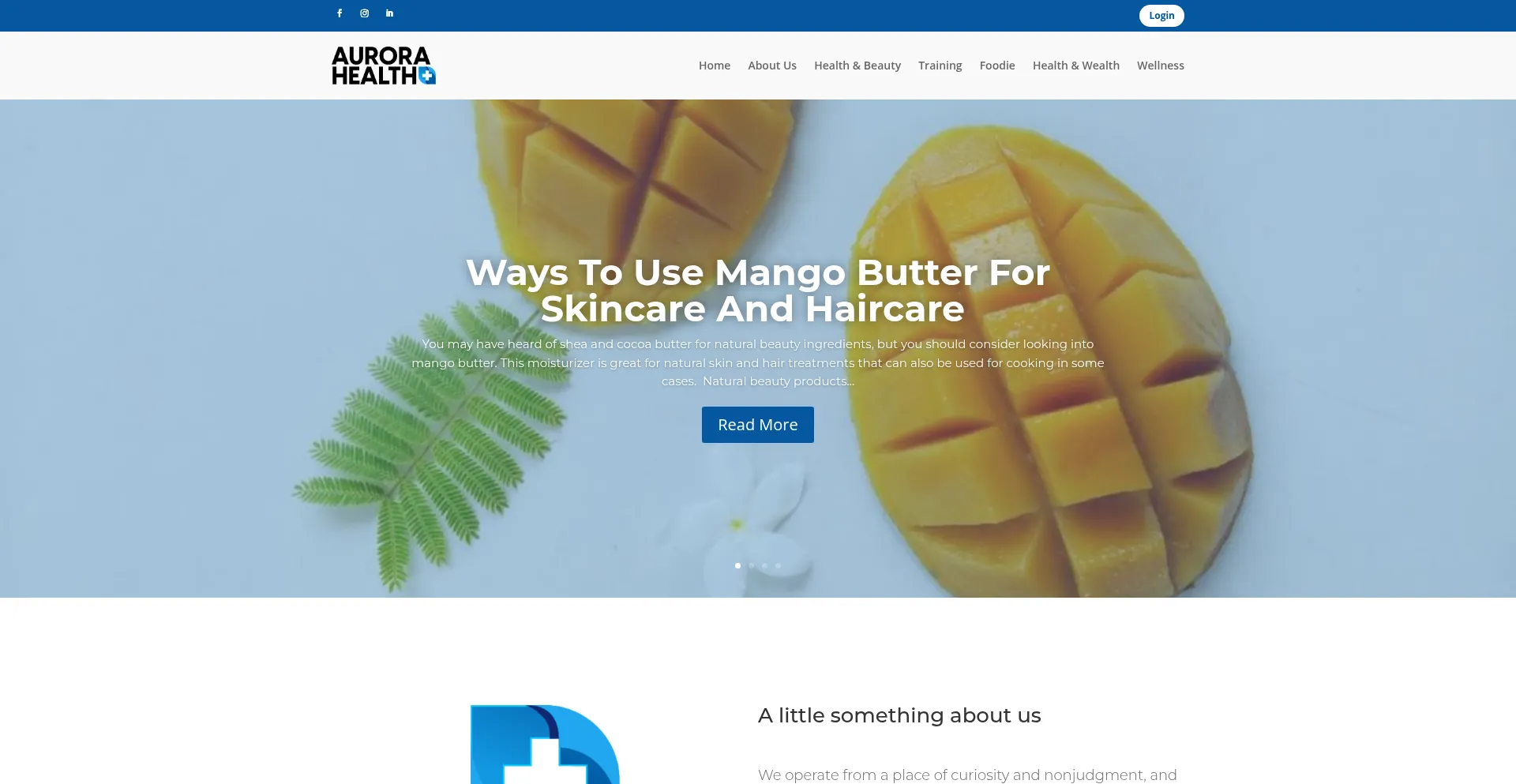 Website screenshot of Aurorahealthlife.com