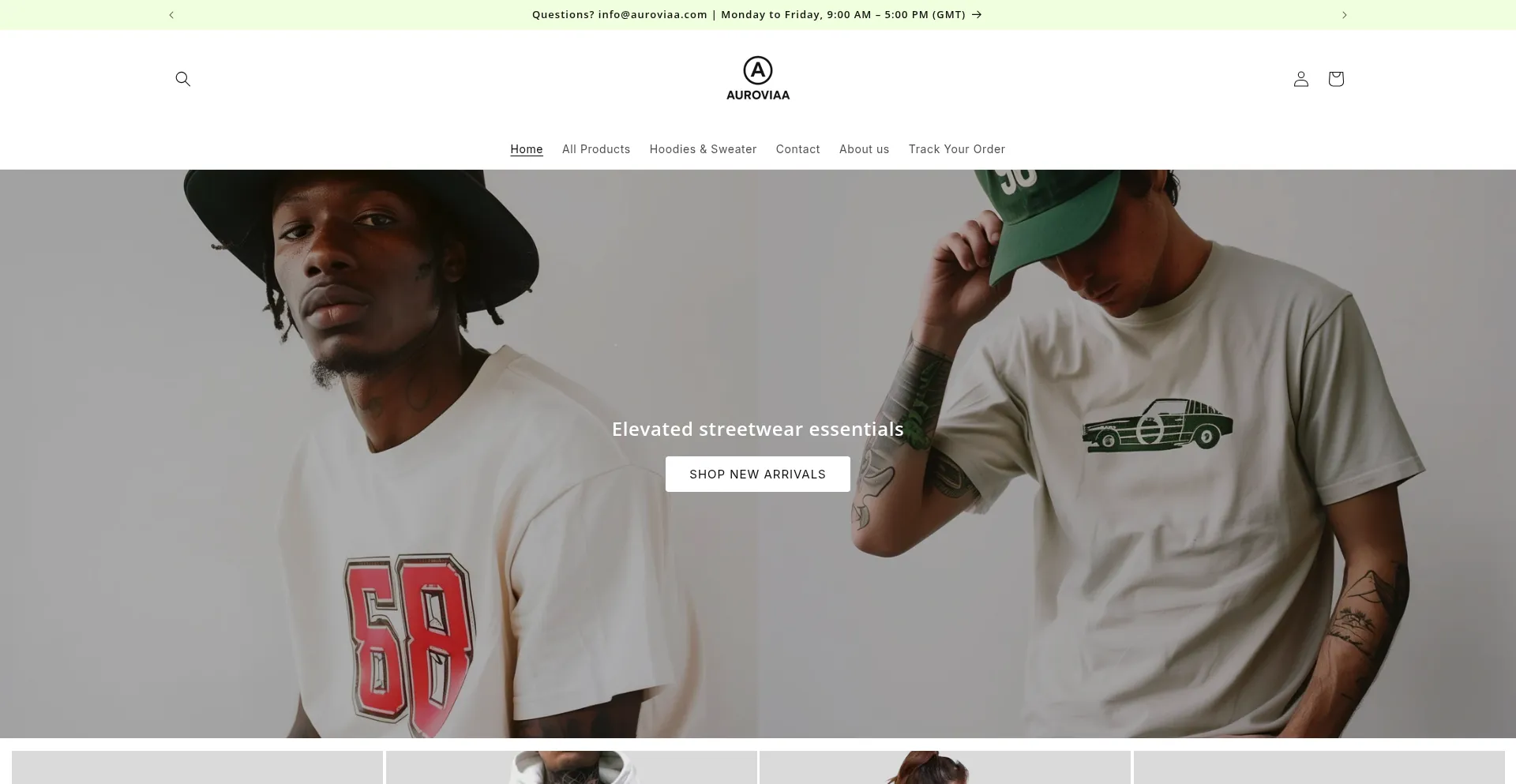 Website screenshot of Auroviaa.com