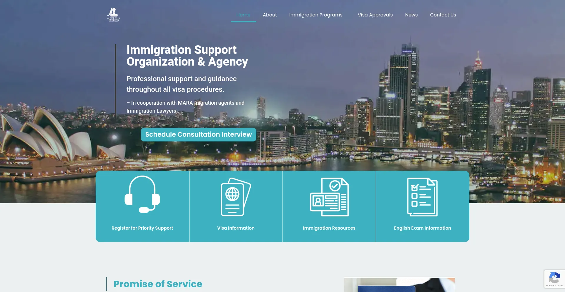 Website screenshot of Australia-express.com