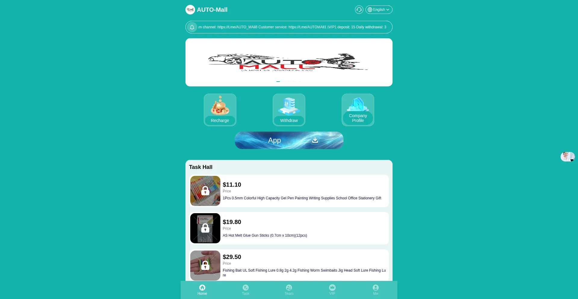 Website screenshot of Auto-usdt.com