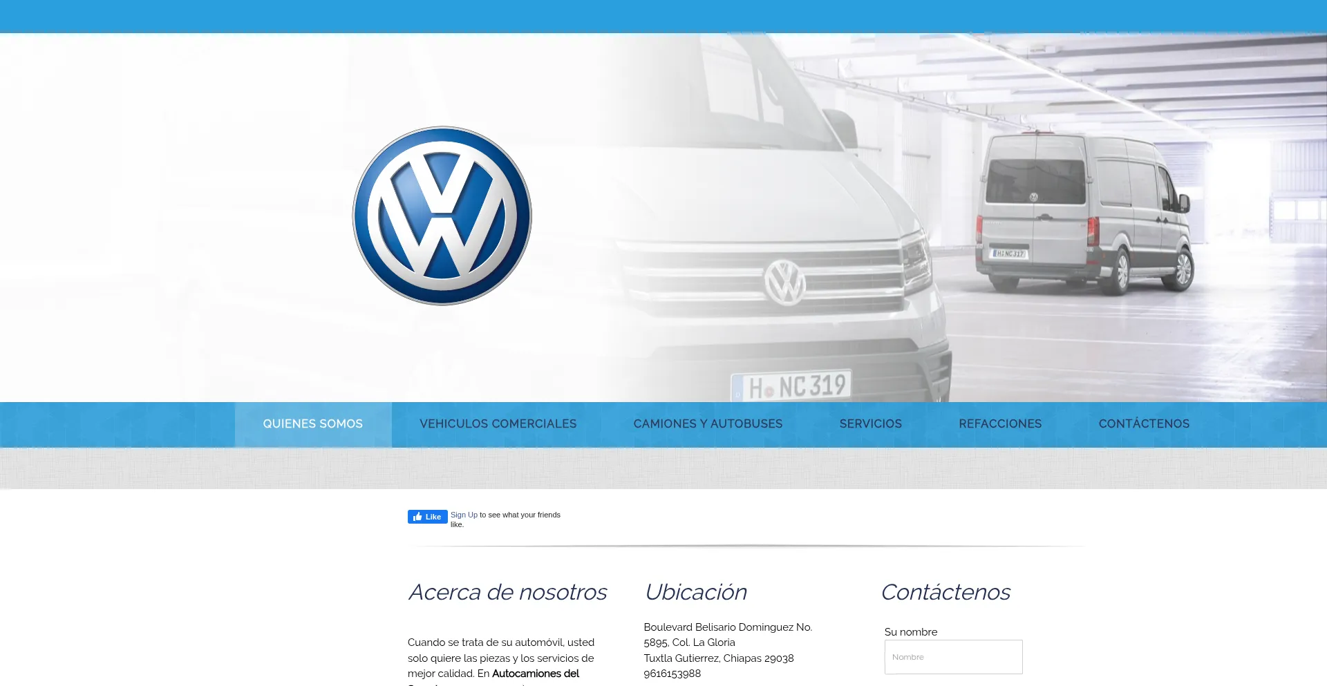 Website screenshot of Autocamionesdelsureste.com.mx