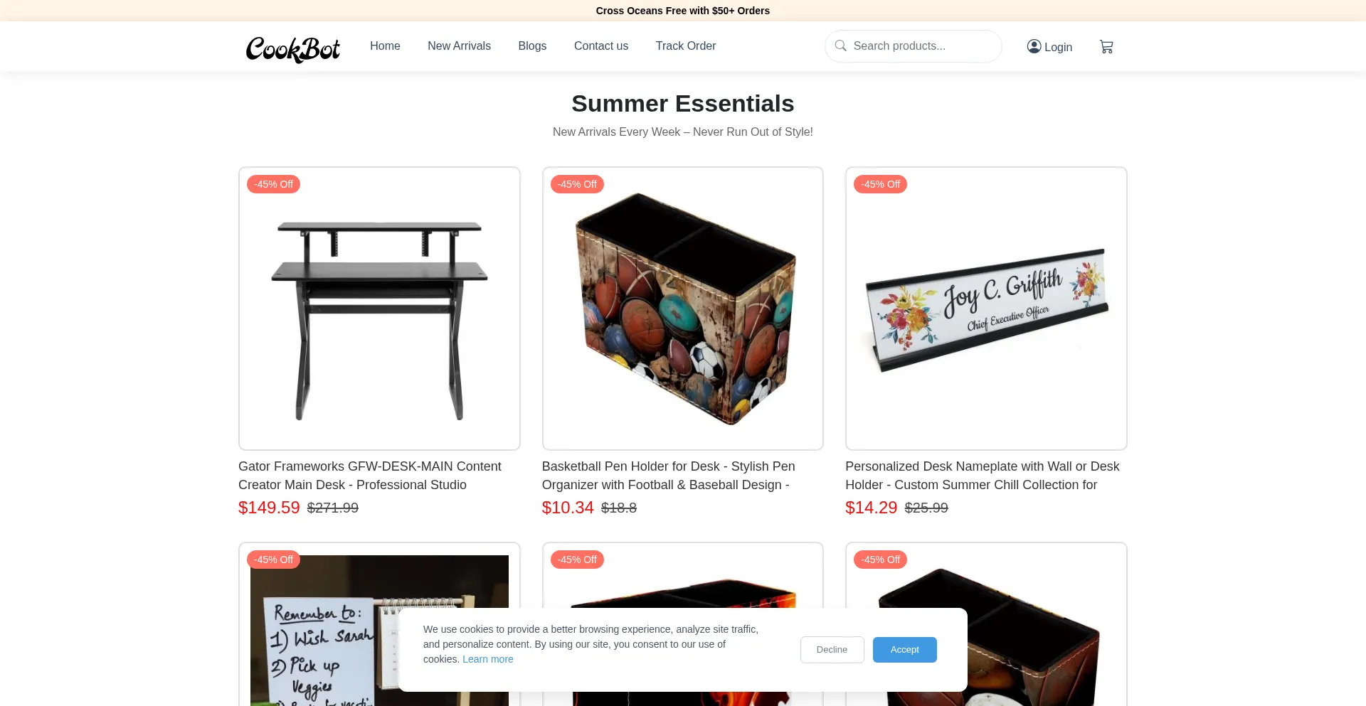 Website screenshot of Autocook.top