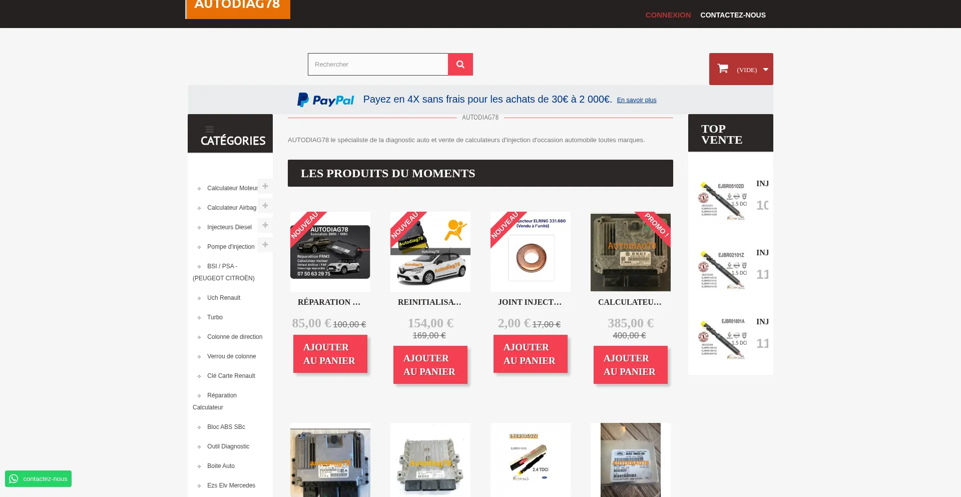 Website screenshot of Autodiag78.com