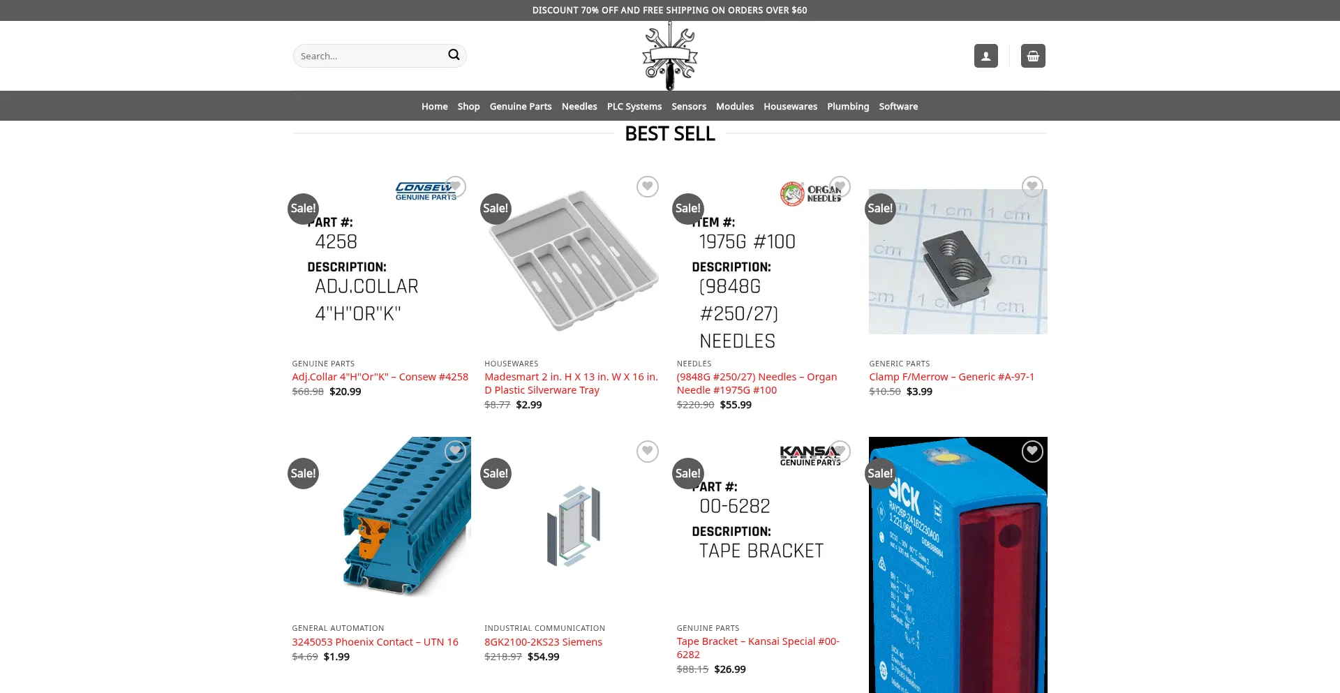 Website screenshot of Automotivetoolsandparts.com