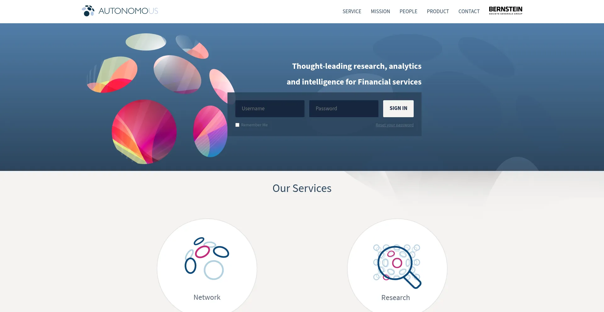 Website screenshot of Autonomous.com
